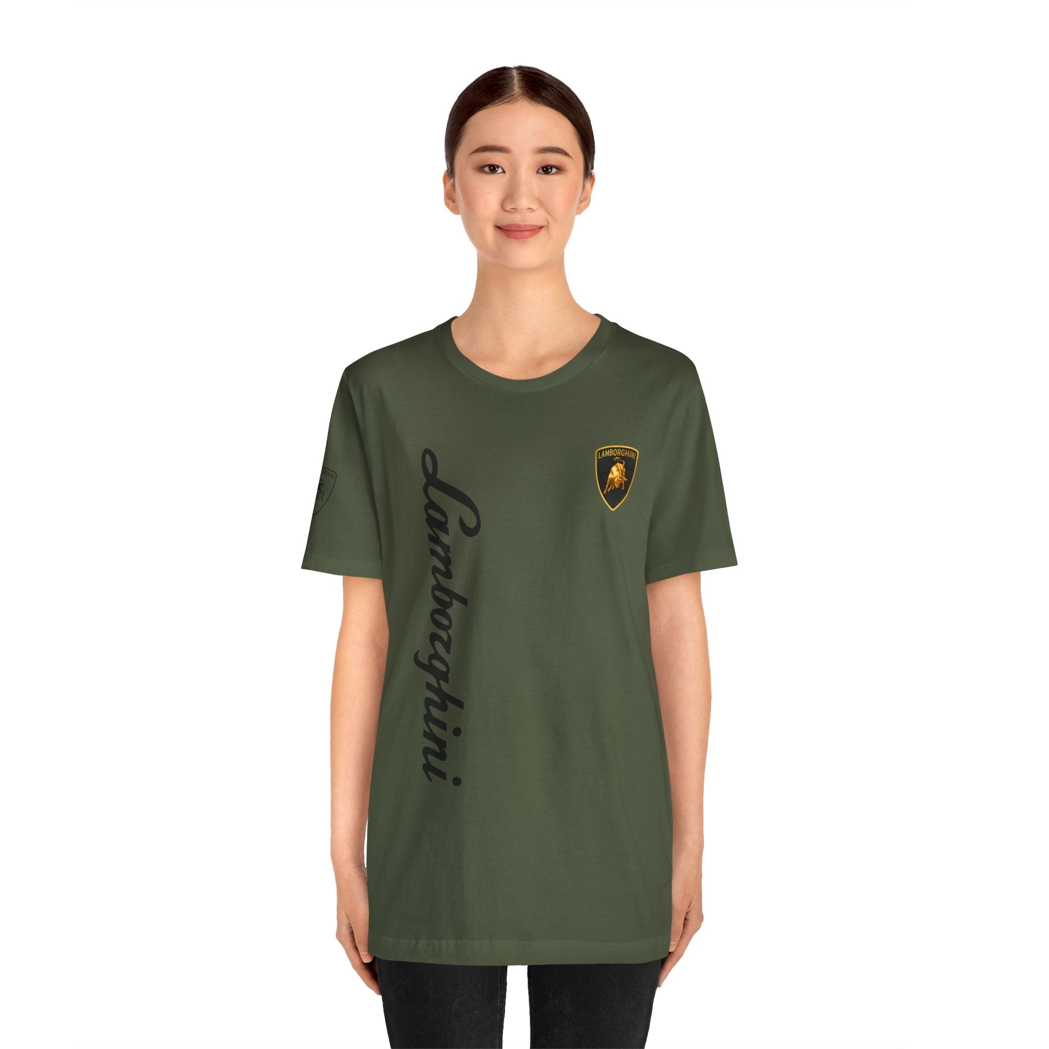 Lamborghini Script Logo Tee — Luxury Auto Logo T-Shirt - Etna Gift