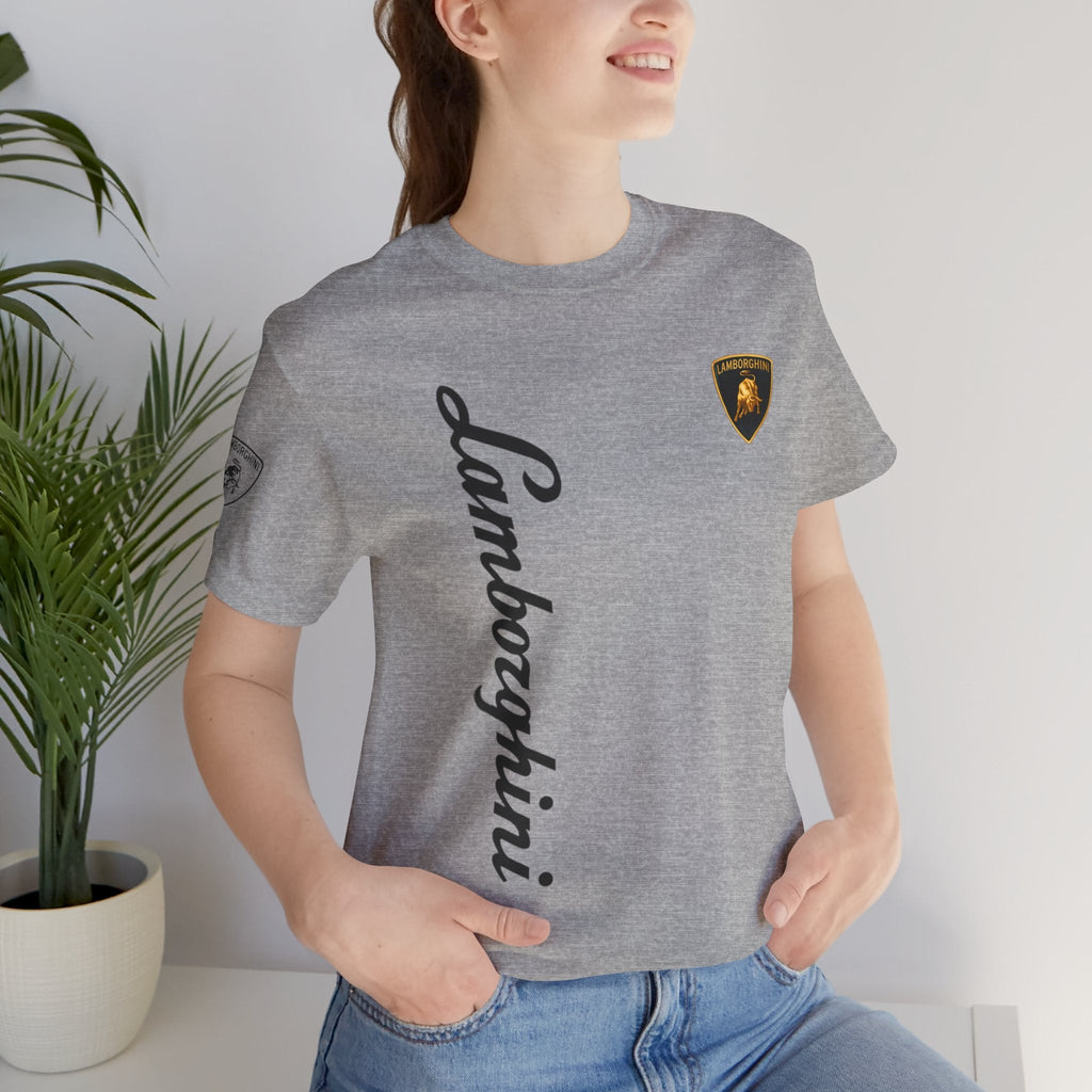 Lamborghini Script Logo Tee — Luxury Auto Logo T-Shirt - Etna Gift