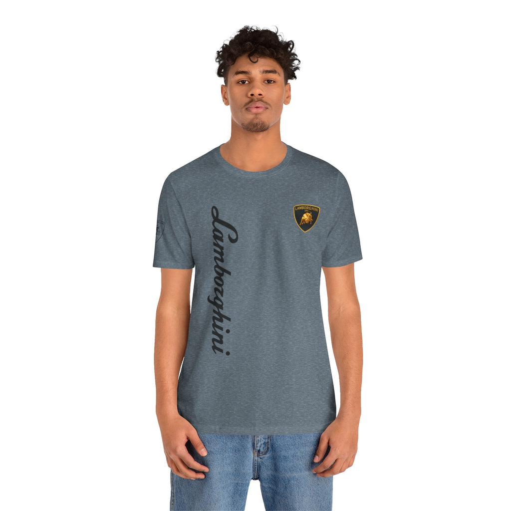 Lamborghini Script Logo Tee — Luxury Auto Logo T-Shirt - Etna Gift