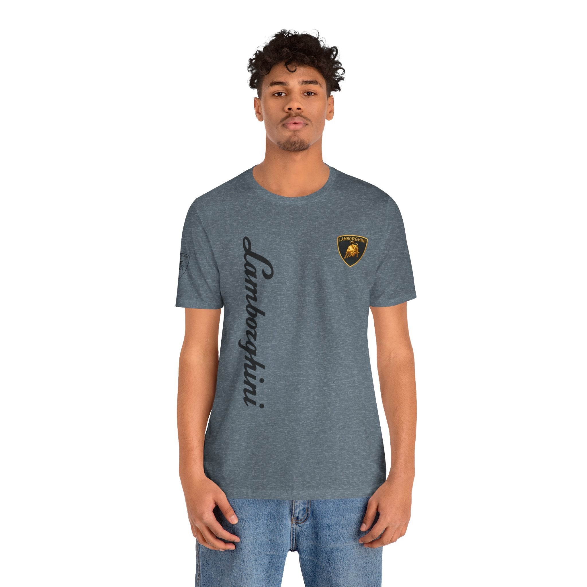 Lamborghini Script Logo Tee — Luxury Auto Logo T-Shirt - Etna Gift