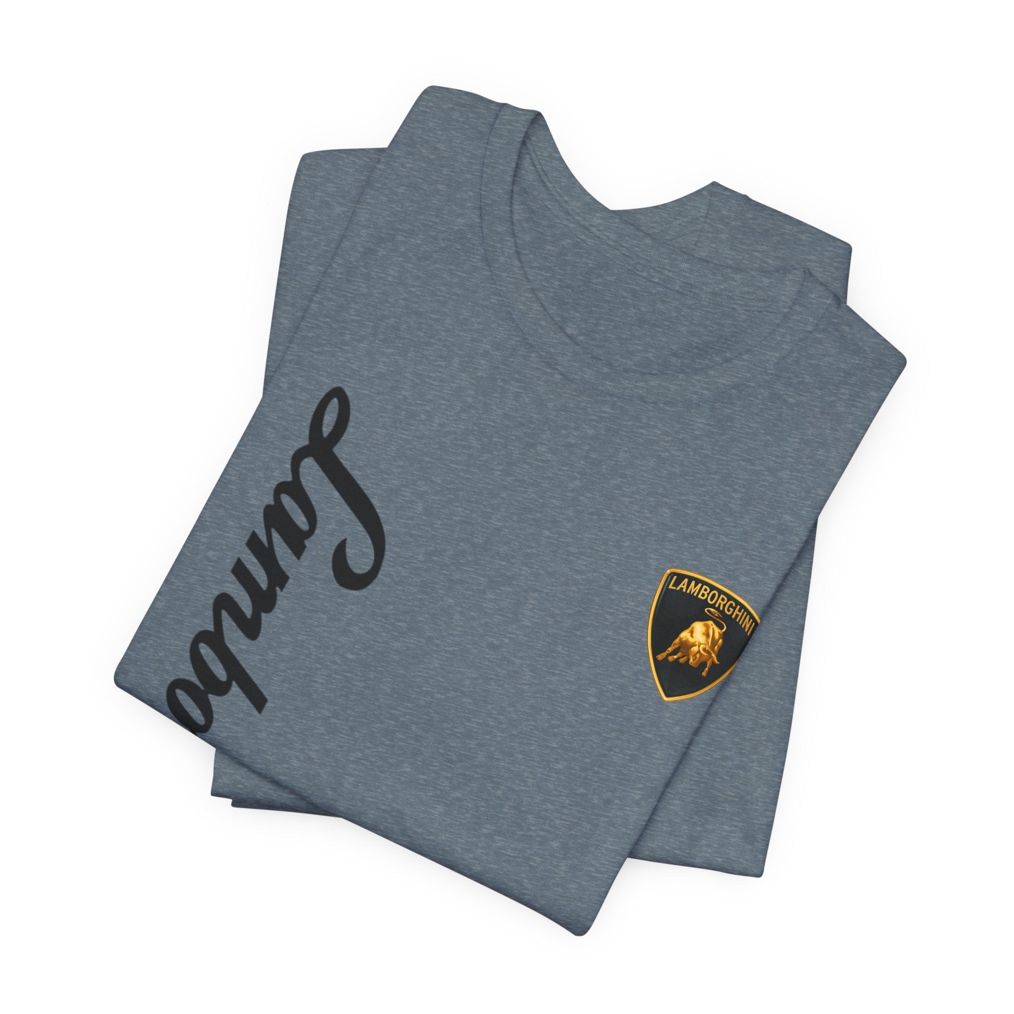 Lamborghini Script Logo Tee — Luxury Auto Logo T-Shirt - Etna Gift
