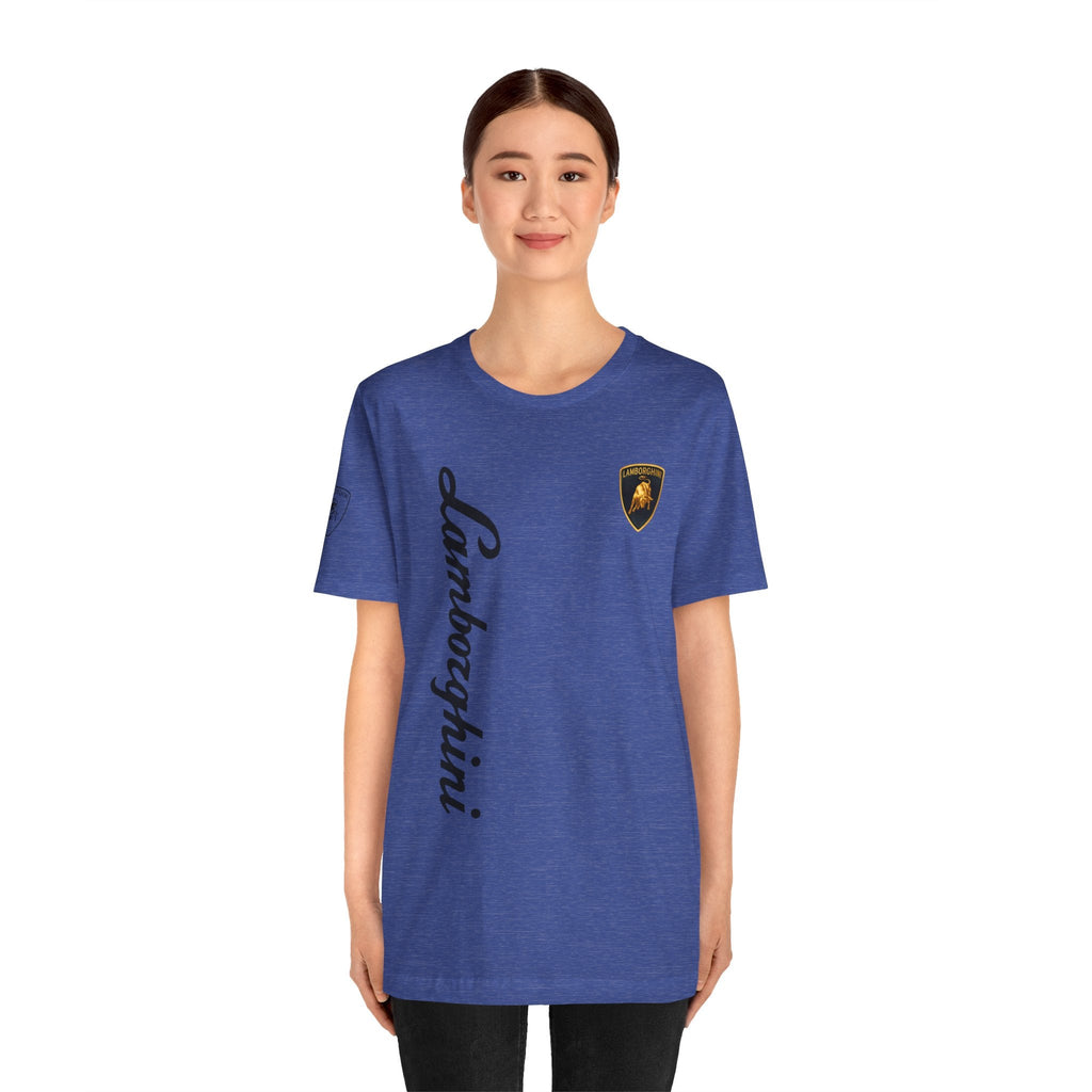 Lamborghini Script Logo Tee — Luxury Auto Logo T-Shirt - Etna Gift