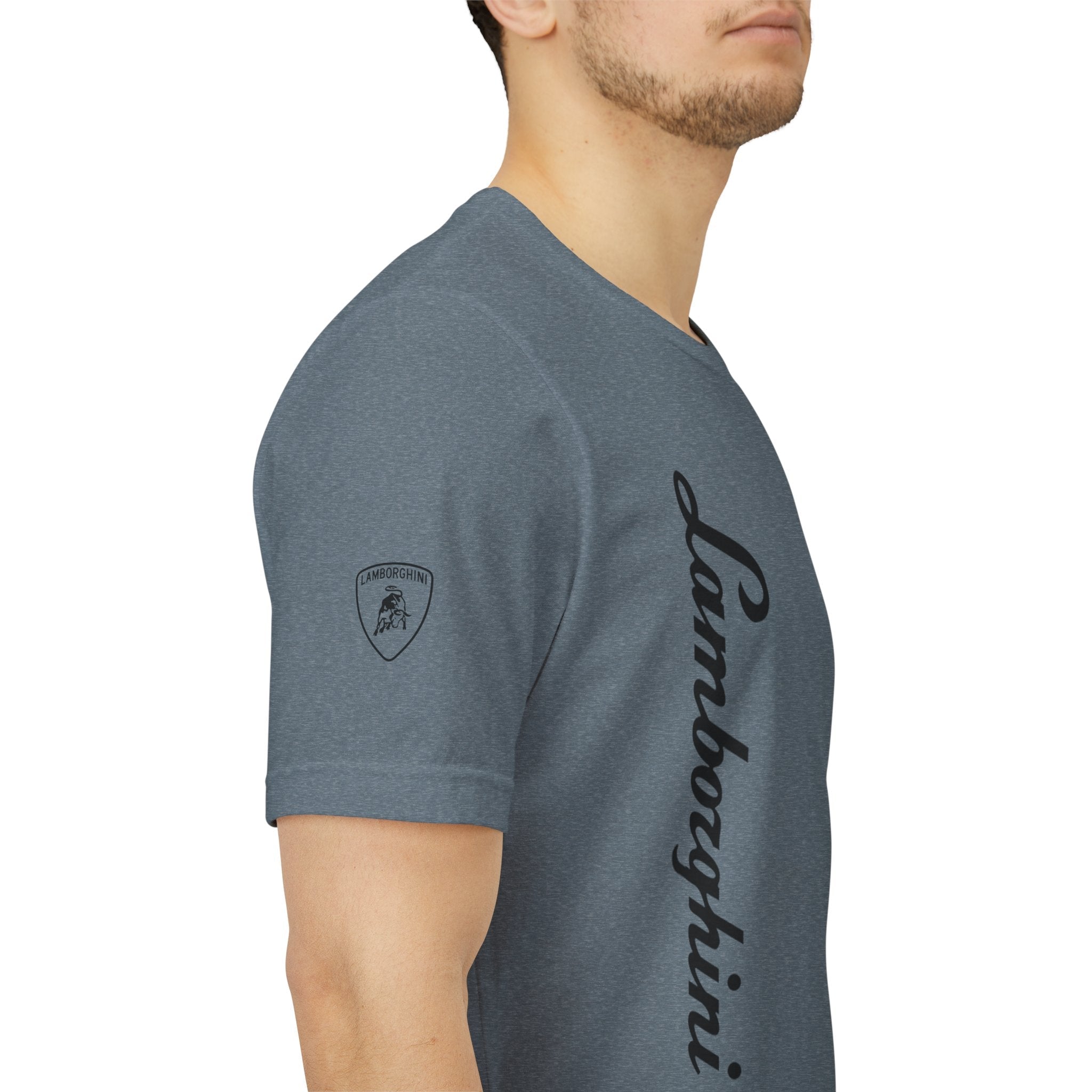 Lamborghini Script Logo Tee — Luxury Auto Logo T-Shirt - Etna Gift