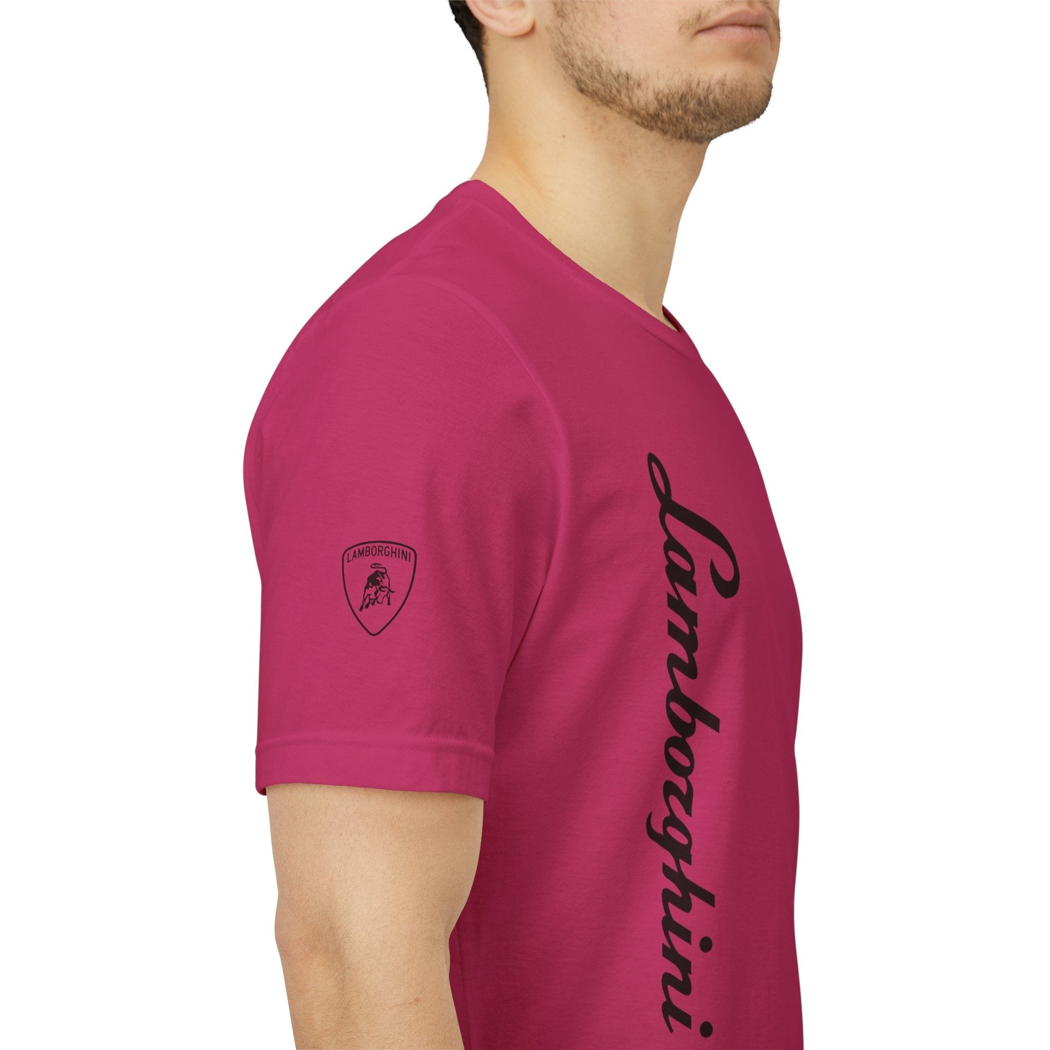 Lamborghini Script Logo Tee — Luxury Auto Logo T-Shirt - Etna Gift