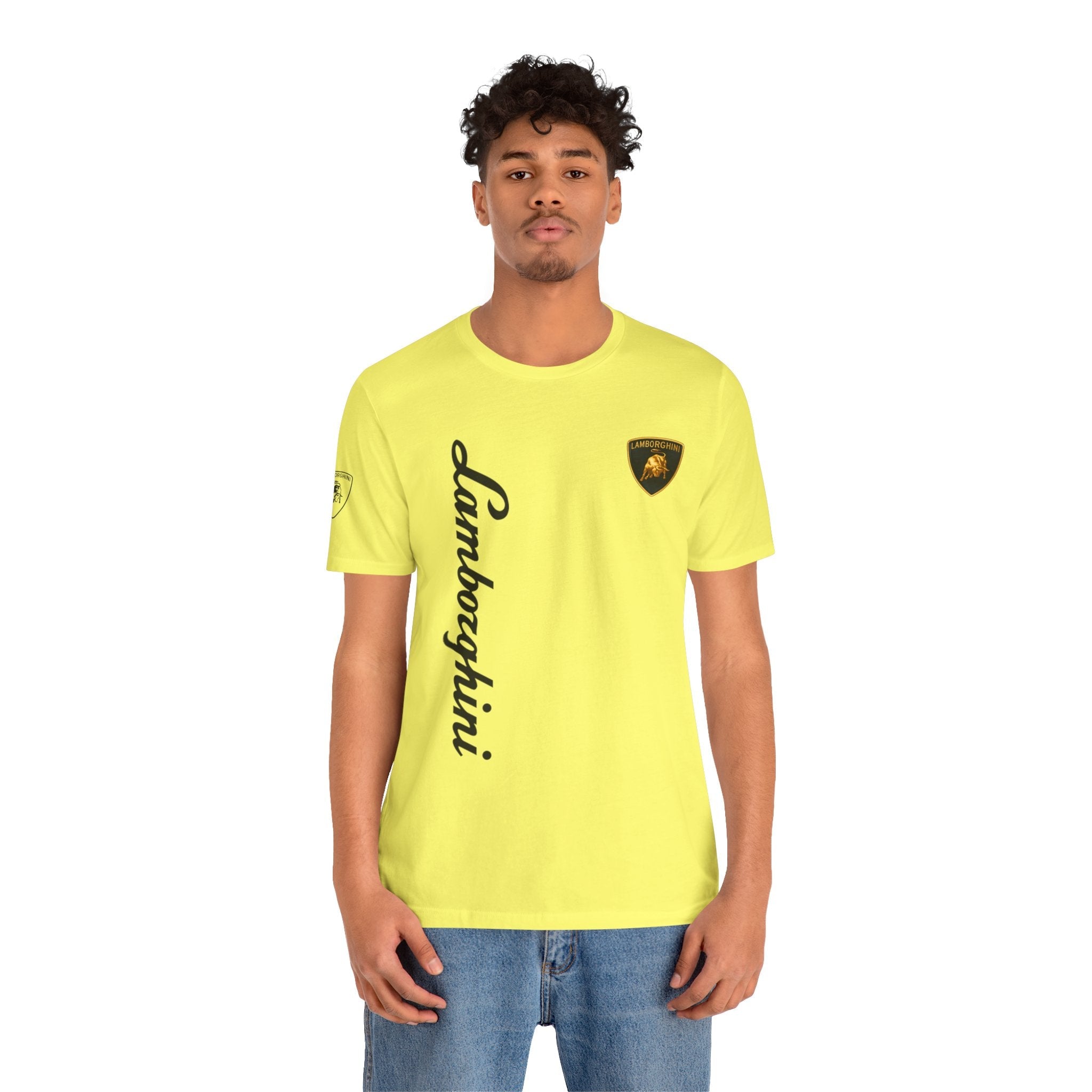 Lamborghini Script Logo Tee — Luxury Auto Logo T-Shirt - Etna Gift