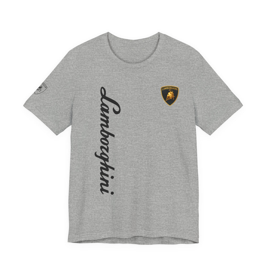 Lamborghini Script Logo Tee — Luxury Auto Logo T-Shirt - Etna Gift