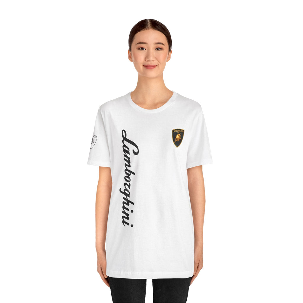 Lamborghini Script Logo Tee — Luxury Auto Logo T-Shirt - Etna Gift