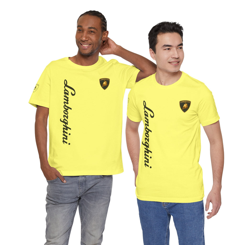 Lamborghini Script Logo Tee — Luxury Auto Logo T-Shirt - Etna Gift