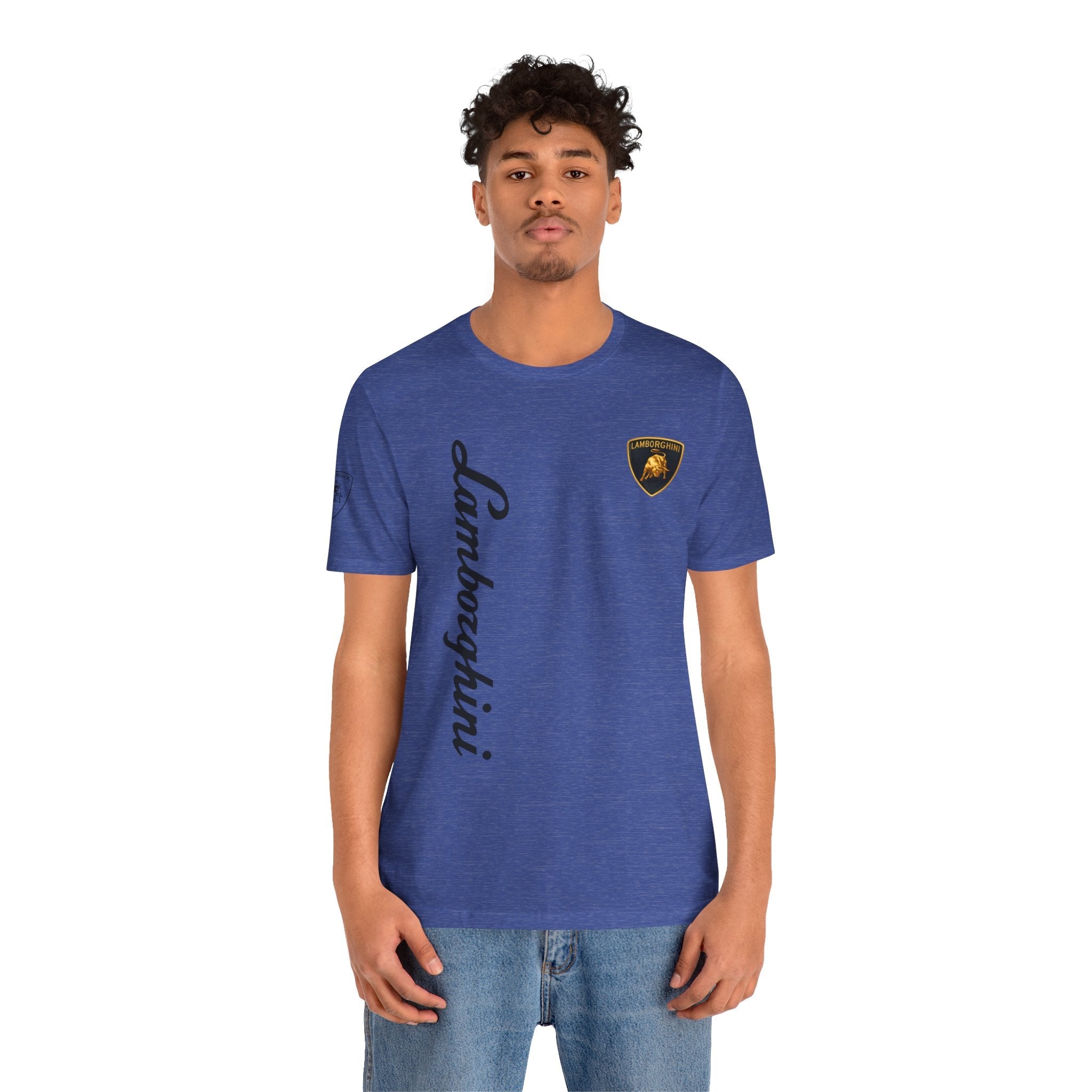 Lamborghini Script Logo Tee — Luxury Auto Logo T-Shirt - Etna Gift