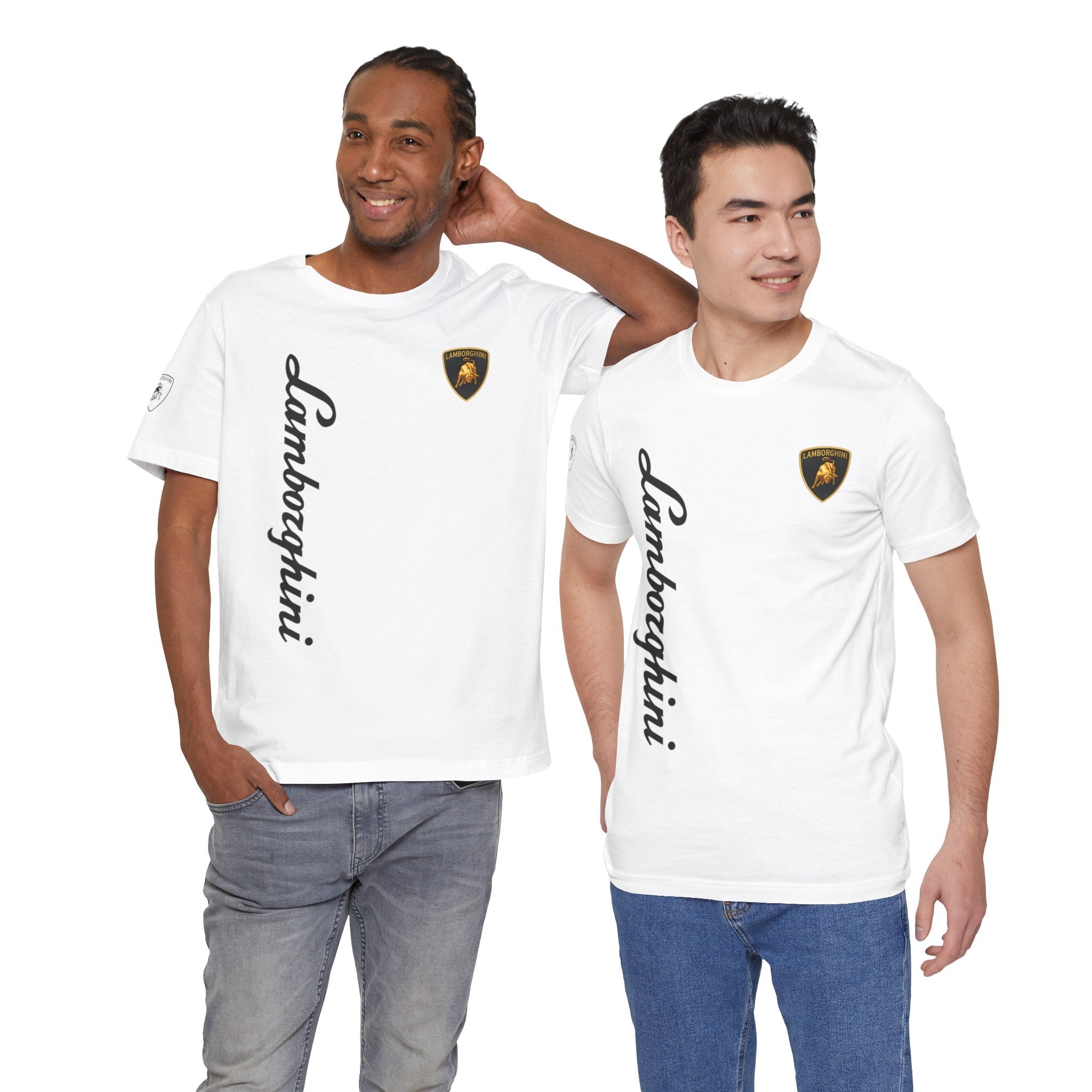 Lamborghini Script Logo Tee — Luxury Auto Logo T-Shirt - Etna Gift