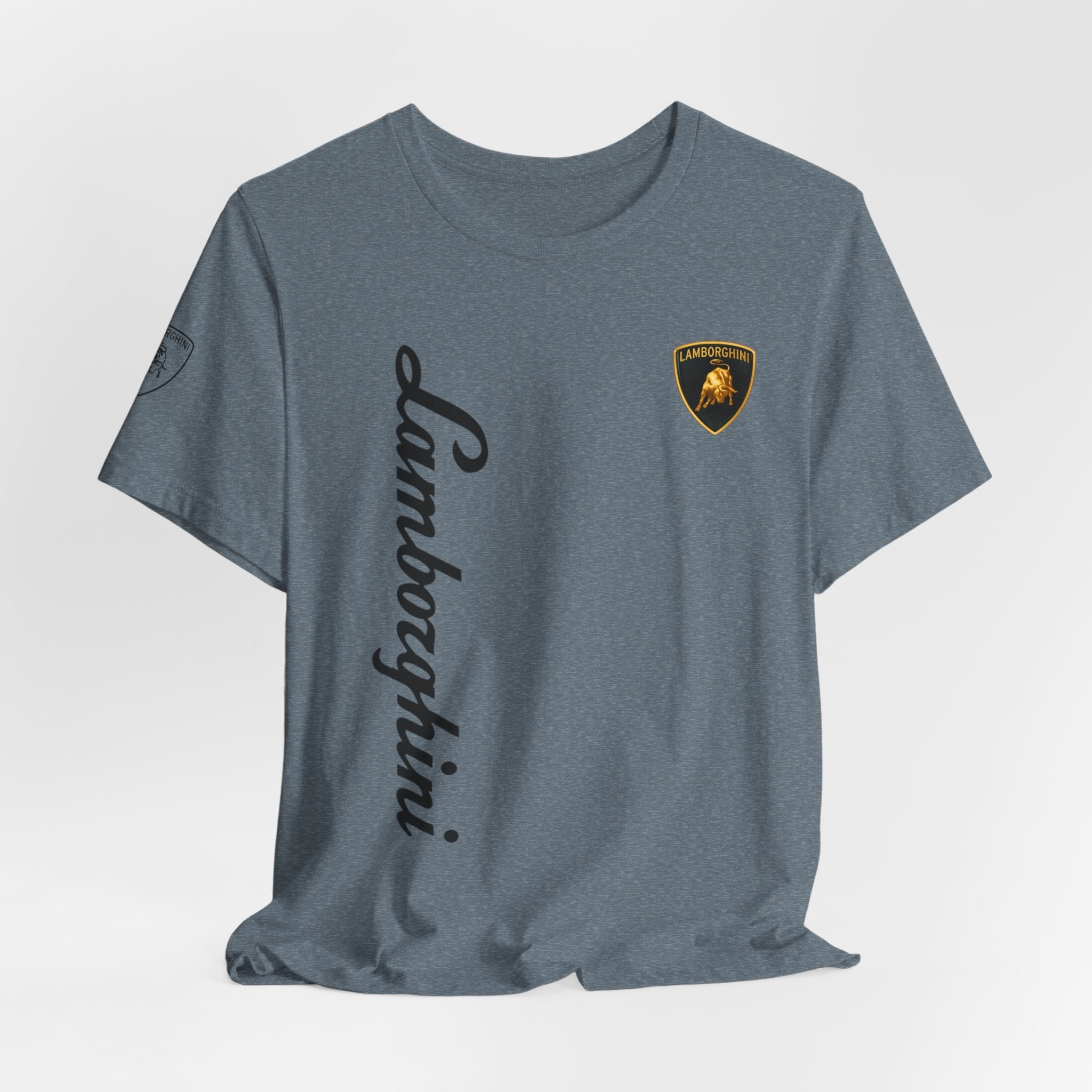Lamborghini Script Logo Tee — Luxury Auto Logo T-Shirt - Etna Gift