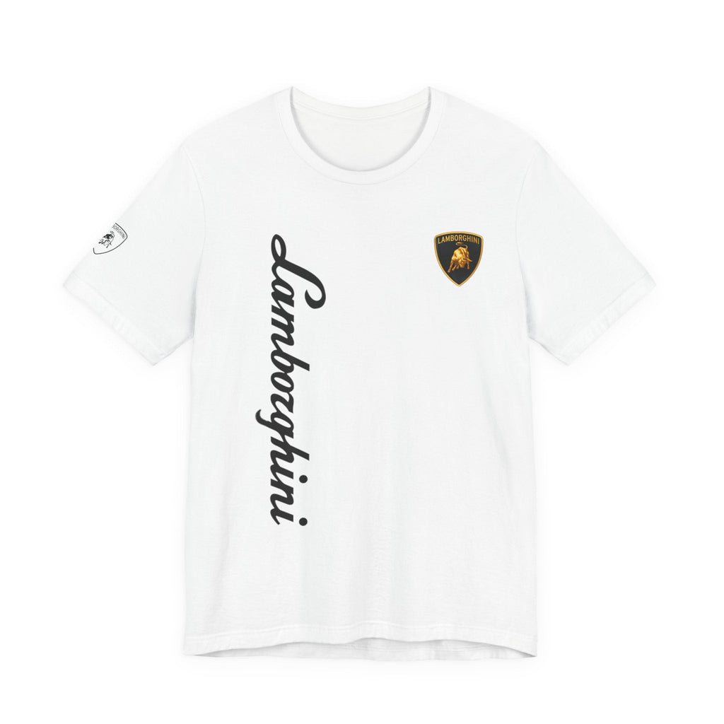 Lamborghini Script Logo Tee — Luxury Auto Logo T-Shirt - Etna Gift
