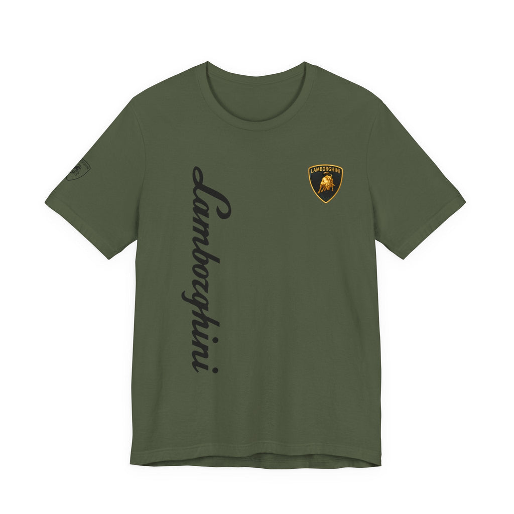 Lamborghini Script Logo Tee — Luxury Auto Logo T-Shirt - Etna Gift