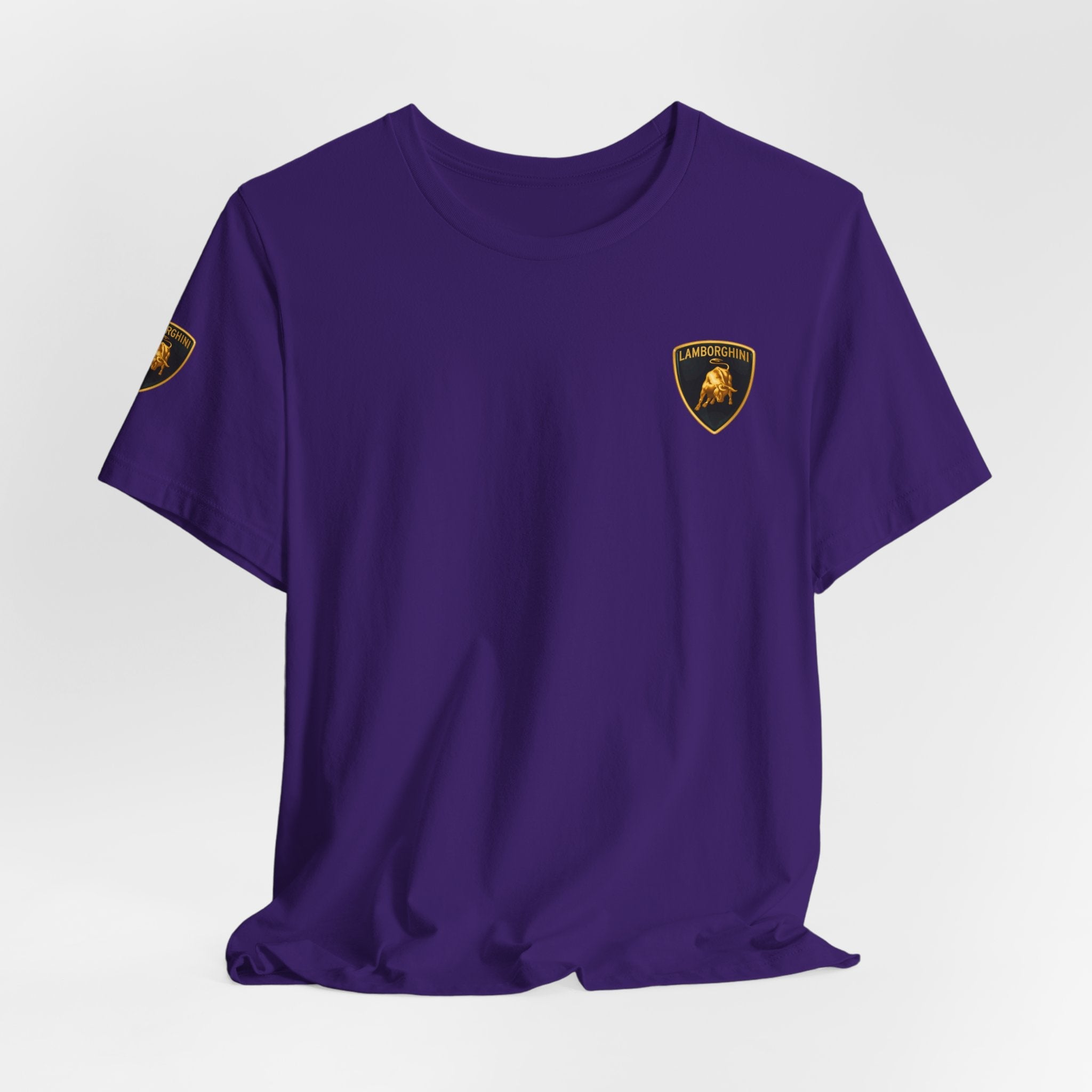 Lamborghini Shield Logo Tee — White Short Sleeve Car Enthusiast T-Shirt - Etna Gift