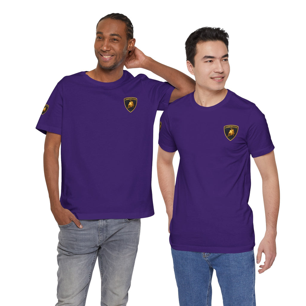 Lamborghini Shield Logo Tee — White Short Sleeve Car Enthusiast T-Shirt - Etna Gift