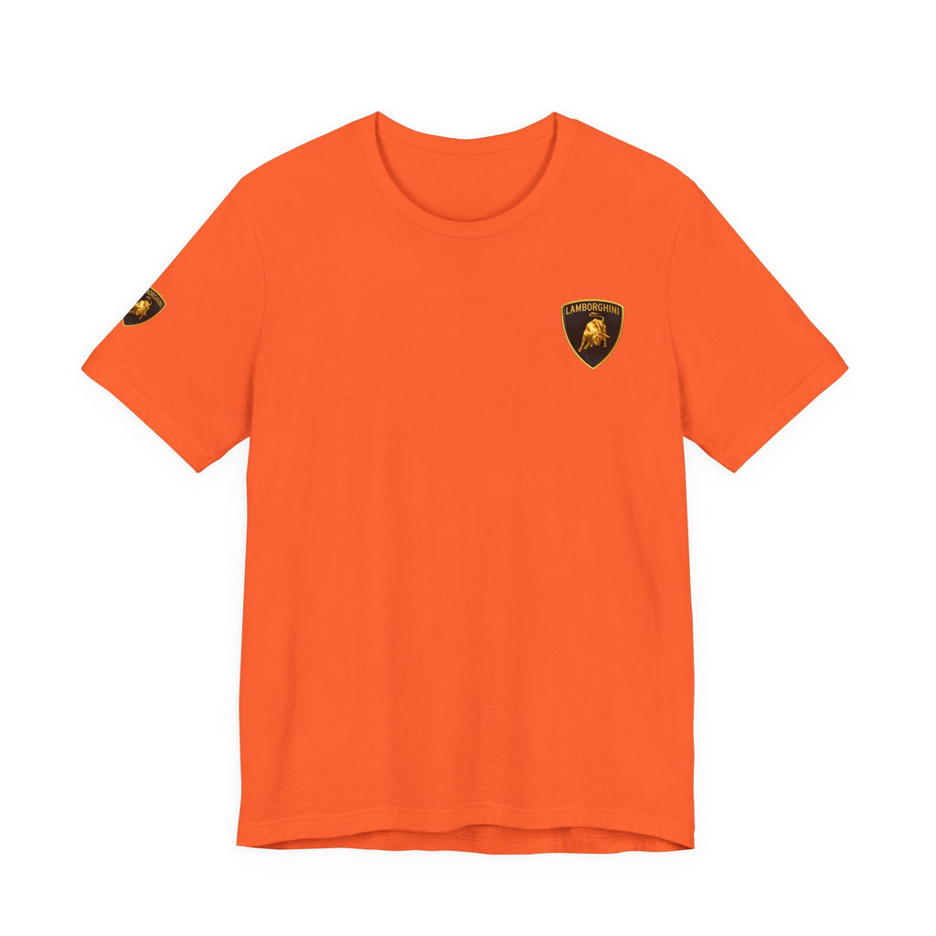 Lamborghini Shield Logo Tee — White Short Sleeve Car Enthusiast T-Shirt - Etna Gift