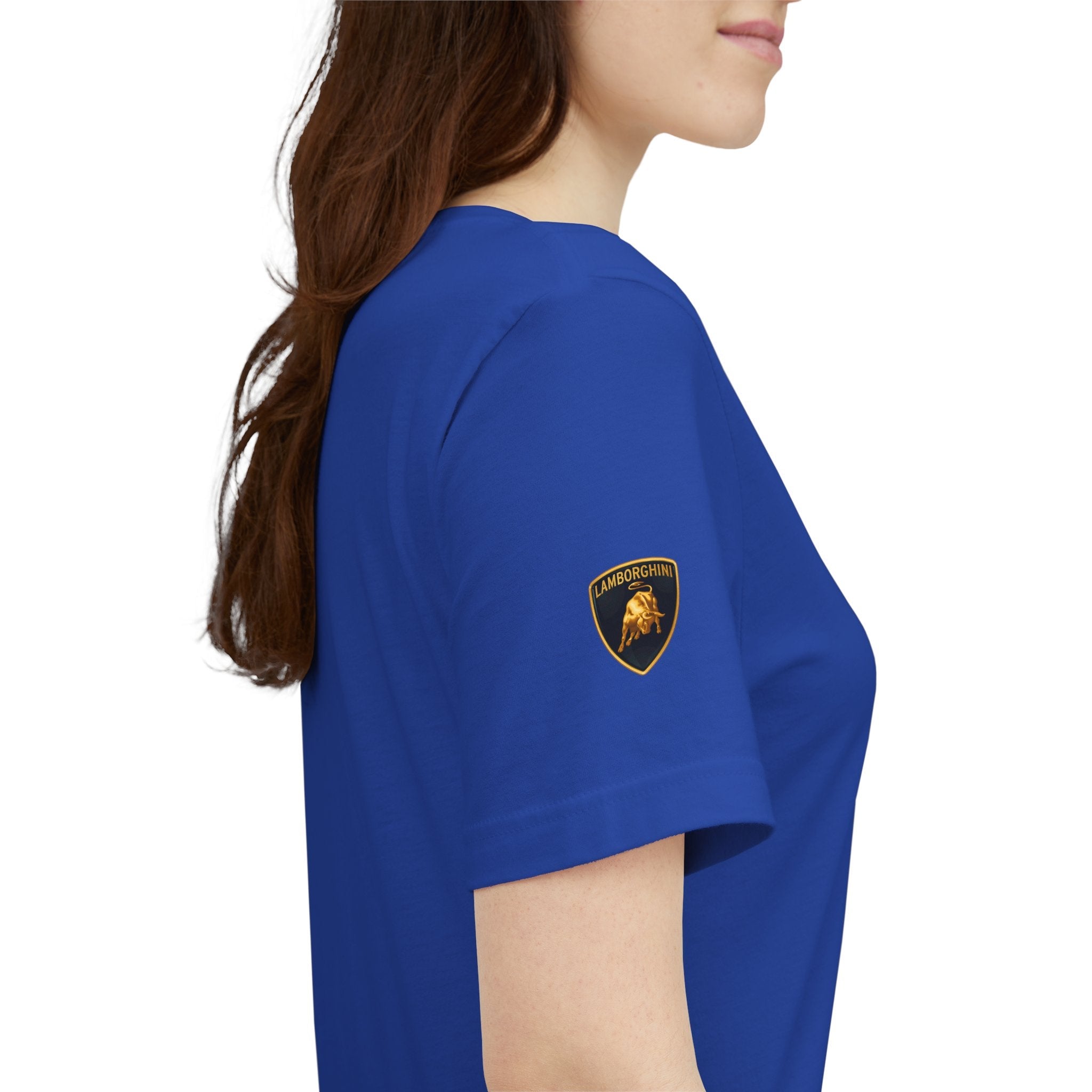 Lamborghini Shield Logo Tee — White Short Sleeve Car Enthusiast T-Shirt - Etna Gift