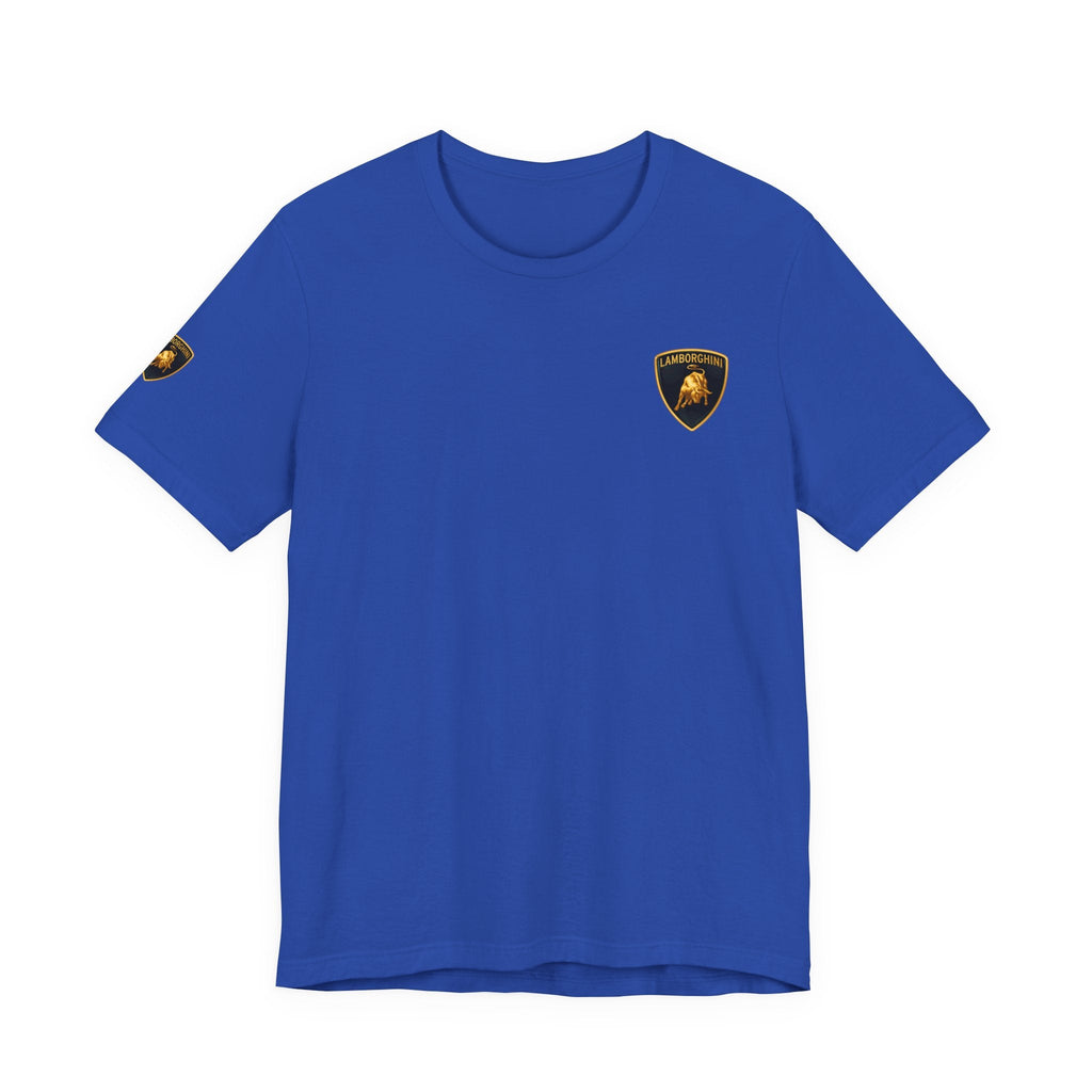 Lamborghini Shield Logo Tee — White Short Sleeve Car Enthusiast T-Shirt - Etna Gift