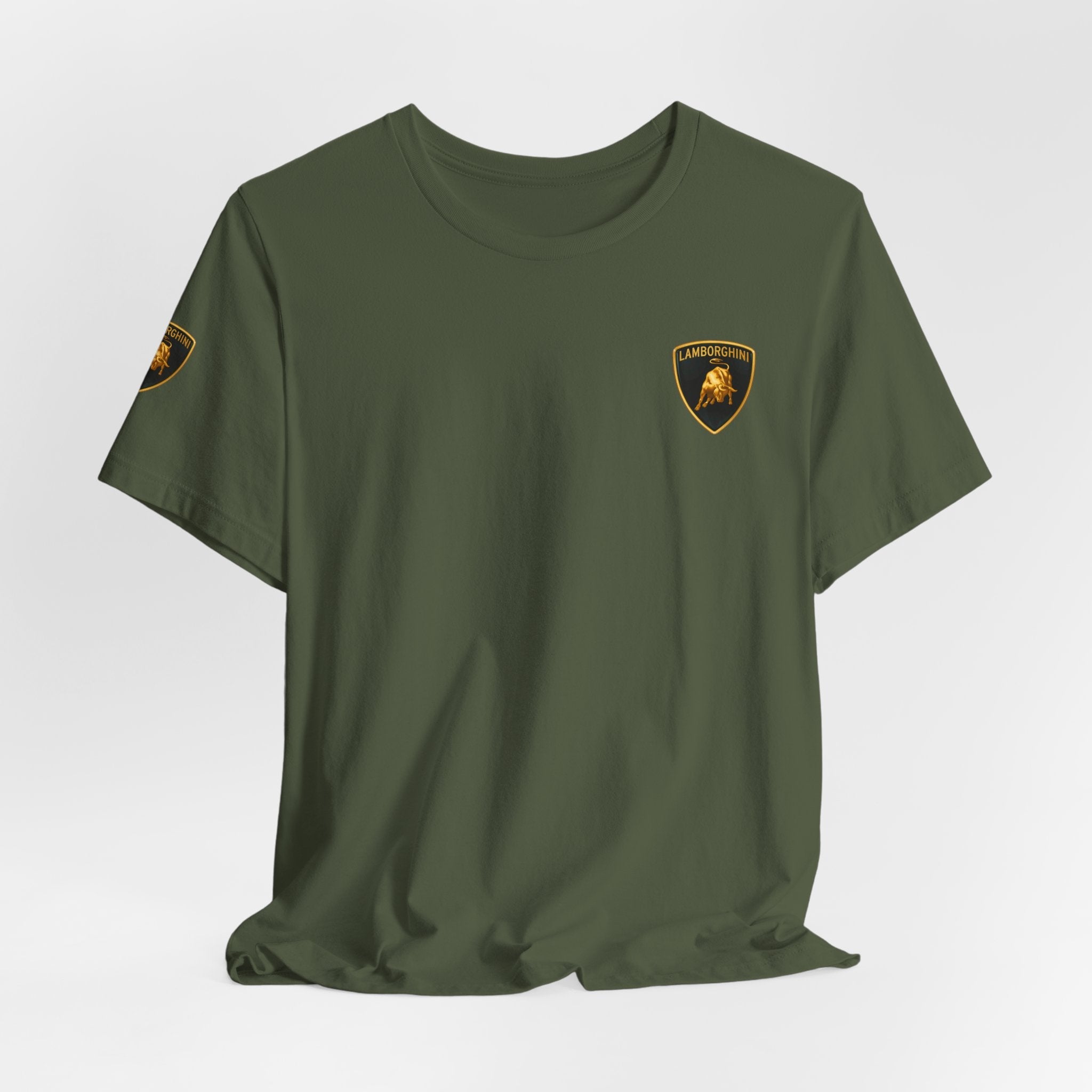Lamborghini Shield Logo Tee — White Short Sleeve Car Enthusiast T-Shirt - Etna Gift