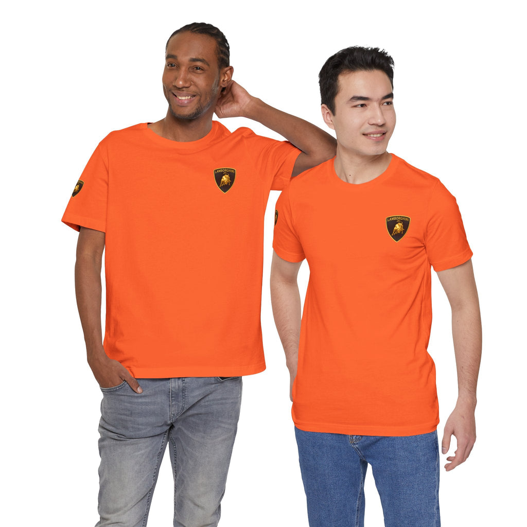 Lamborghini Shield Logo Tee — White Short Sleeve Car Enthusiast T-Shirt - Etna Gift