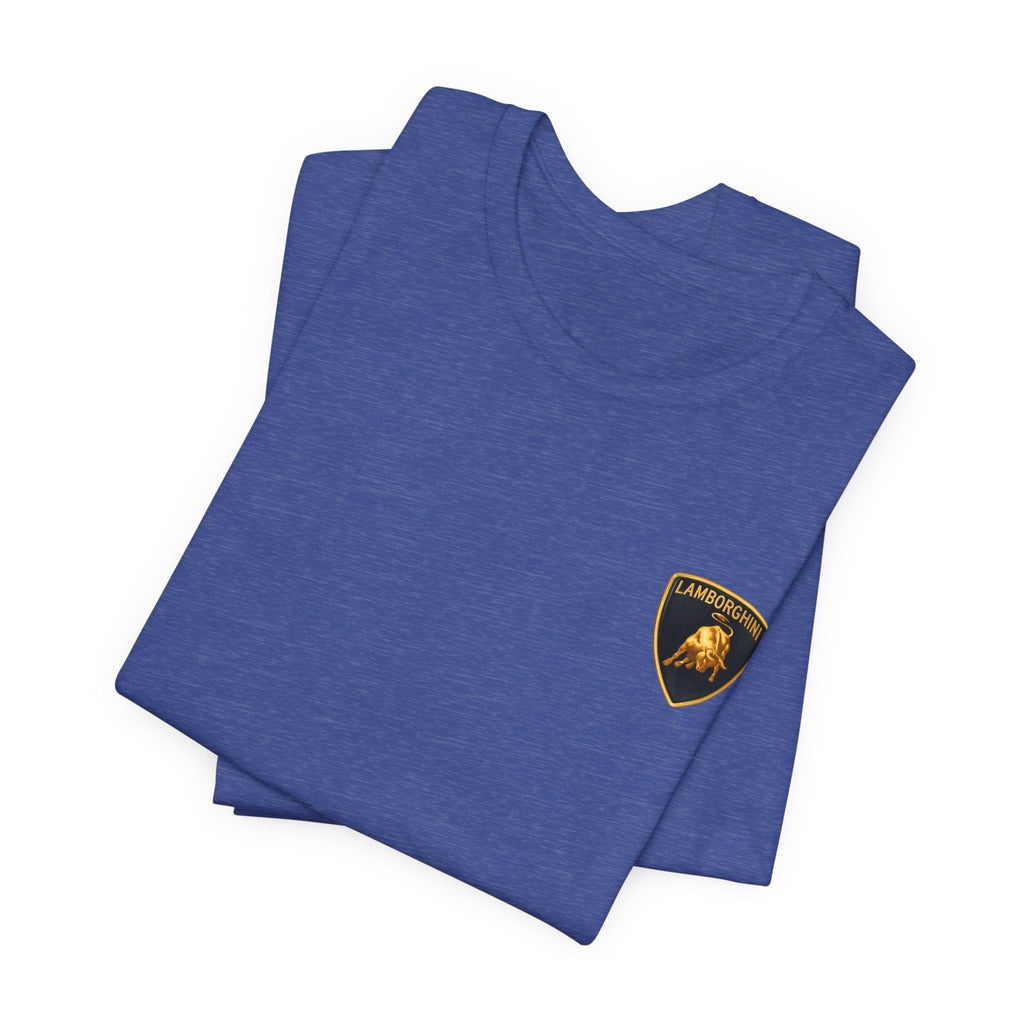 Lamborghini Shield Logo Tee — White Short Sleeve Car Enthusiast T-Shirt - Etna Gift