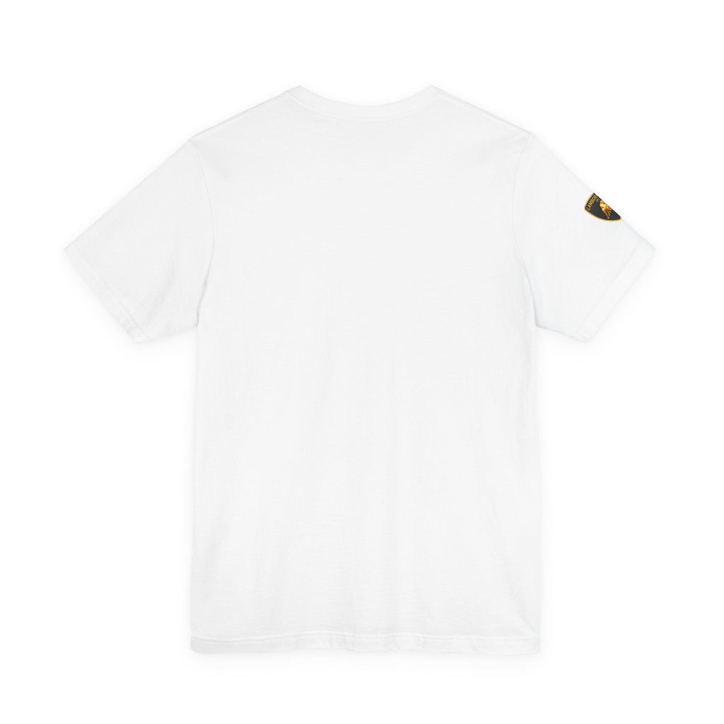 Lamborghini Shield Logo Tee — White Short Sleeve Car Enthusiast T-Shirt - Etna Gift