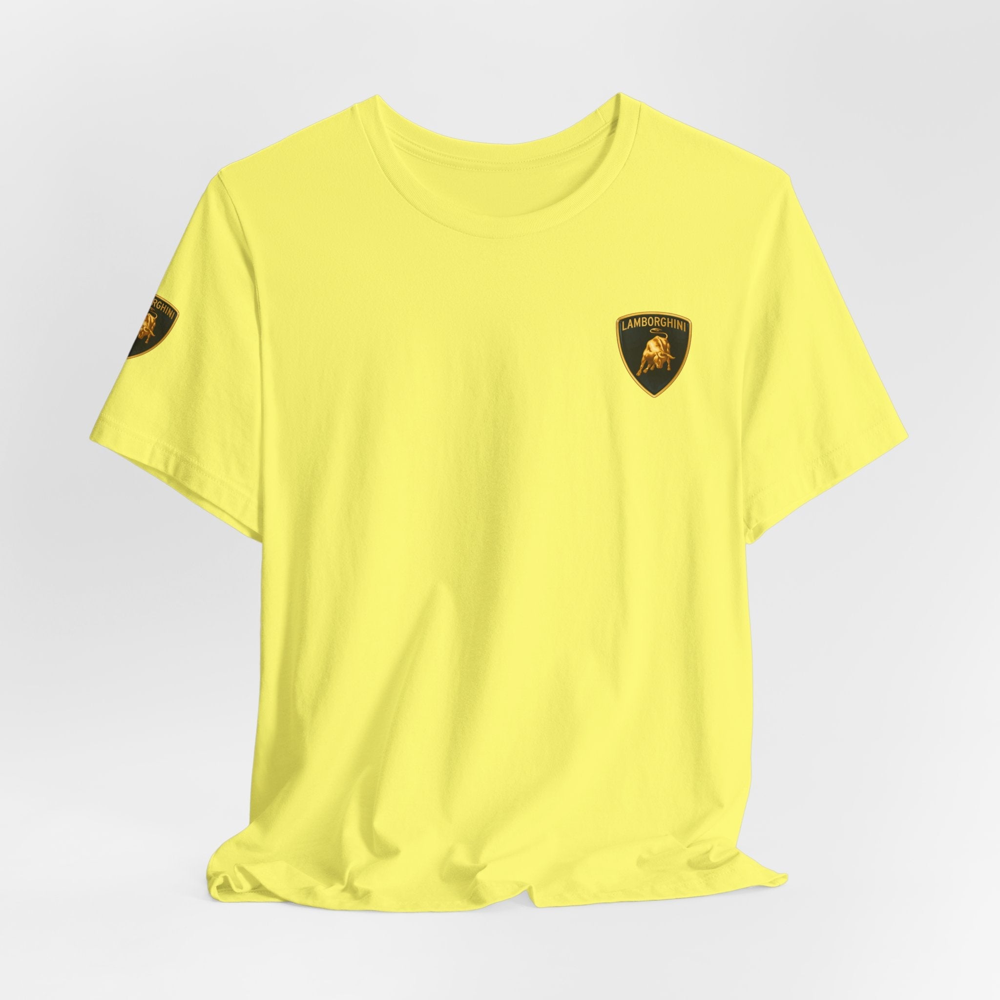 Lamborghini Shield Logo Tee — White Short Sleeve Car Enthusiast T-Shirt - Etna Gift