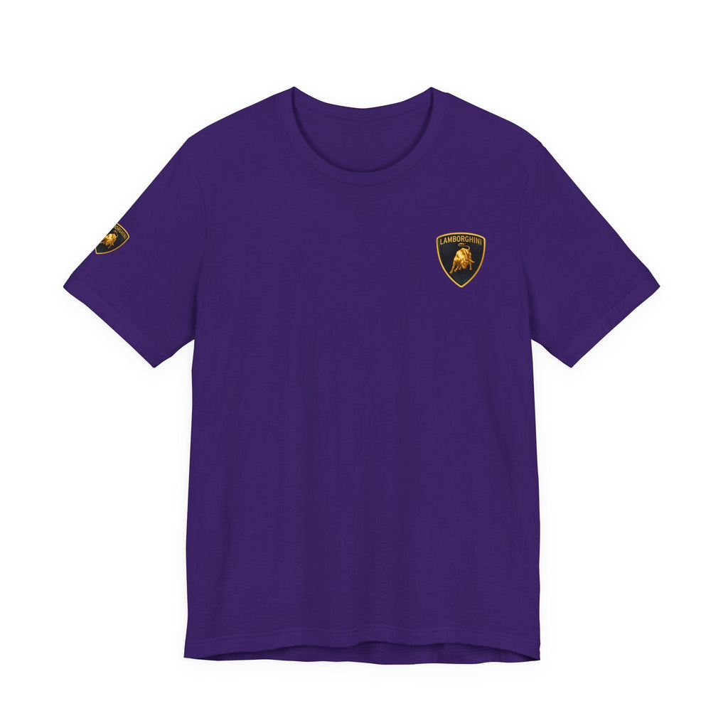 Lamborghini Shield Logo Tee — White Short Sleeve Car Enthusiast T-Shirt - Etna Gift