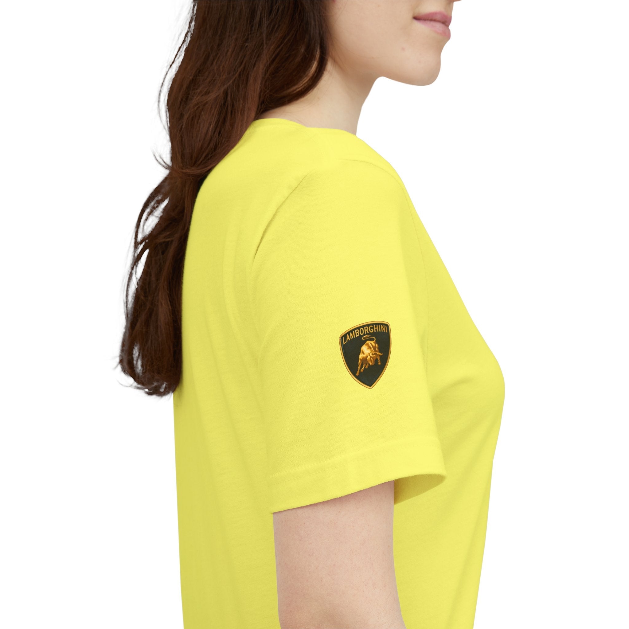Lamborghini Shield Logo Tee — White Short Sleeve Car Enthusiast T-Shirt - Etna Gift