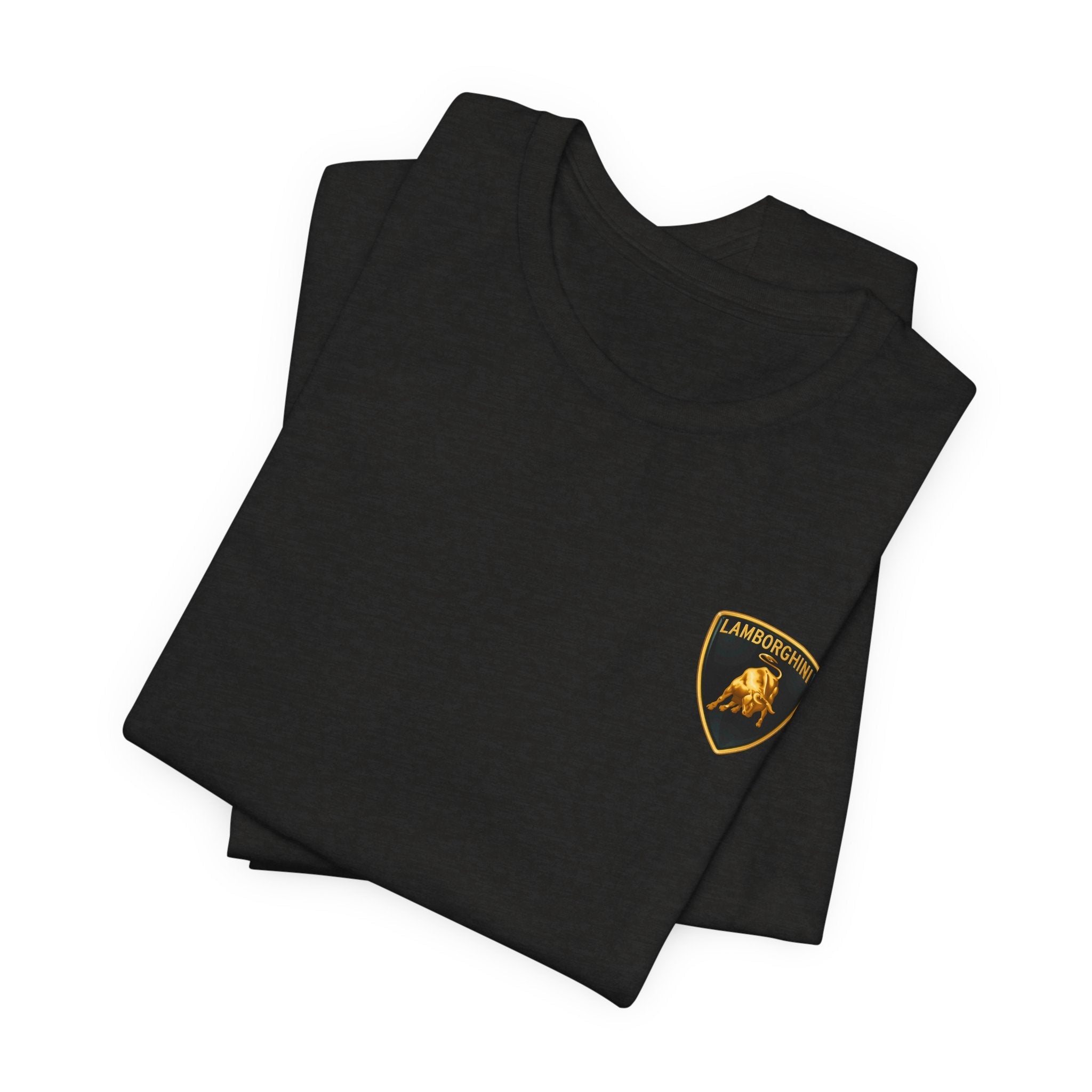 Lamborghini Shield Logo Tee — White Short Sleeve Car Enthusiast T-Shirt - Etna Gift