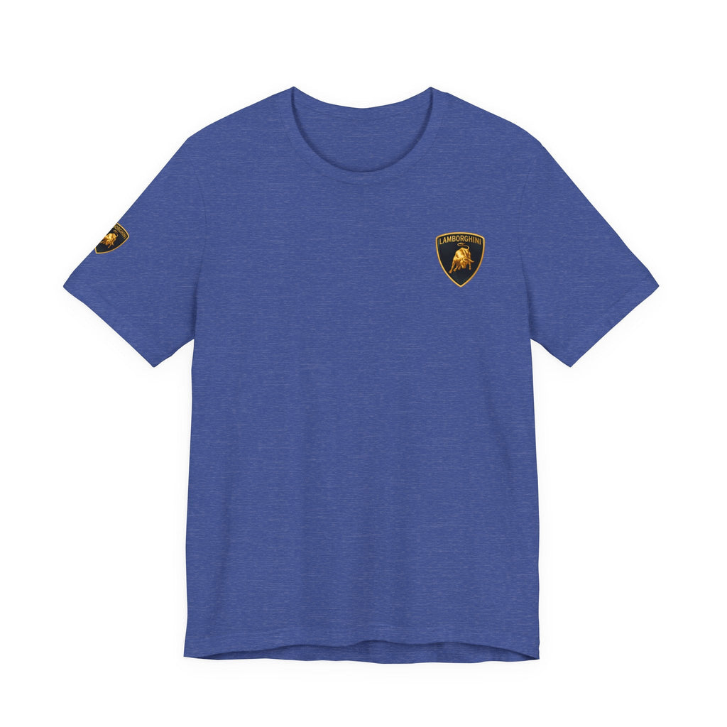 Lamborghini Shield Logo Tee — White Short Sleeve Car Enthusiast T-Shirt - Etna Gift