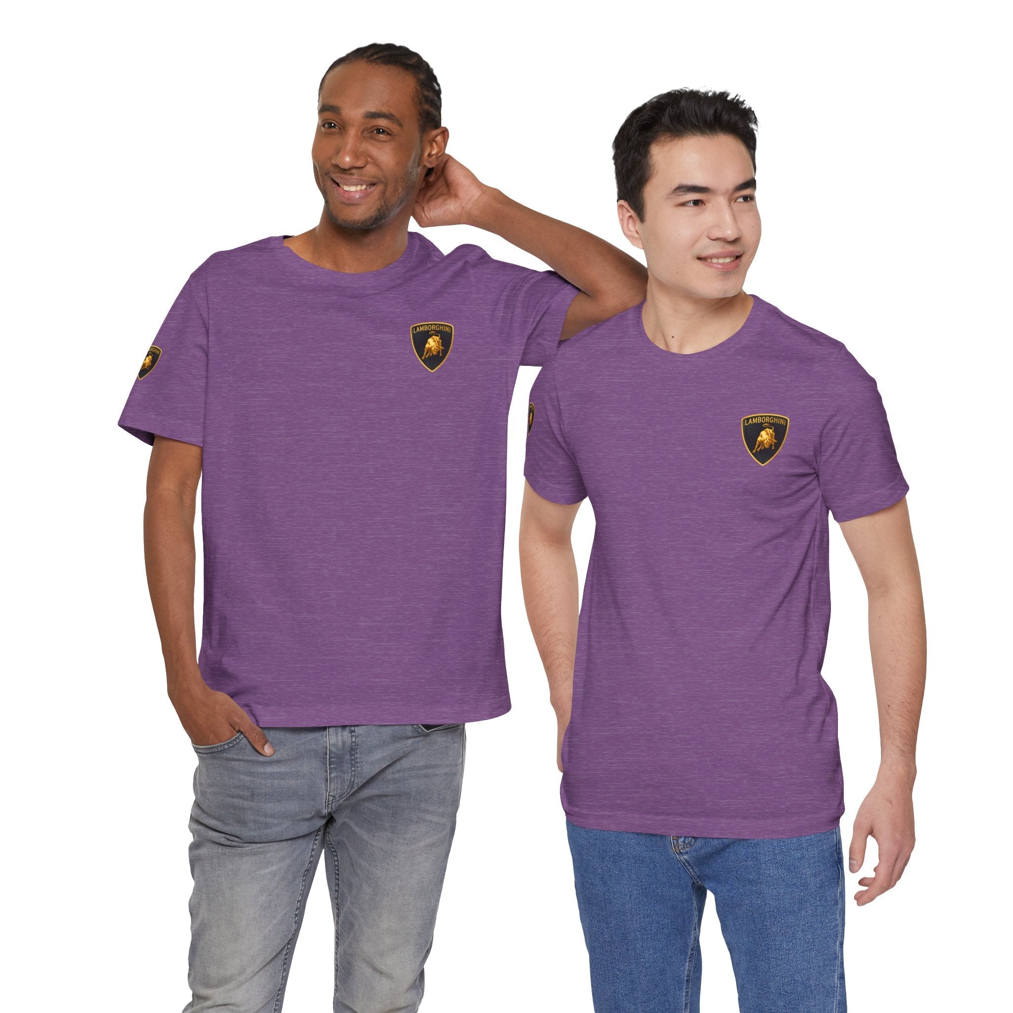 Lamborghini Shield Logo Tee — White Short Sleeve Car Enthusiast T-Shirt - Etna Gift