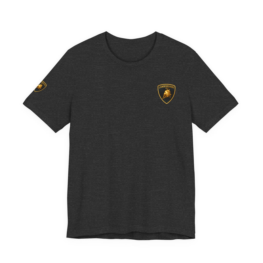 Lamborghini Shield Logo Tee — White Short Sleeve Car Enthusiast T-Shirt - Etna Gift