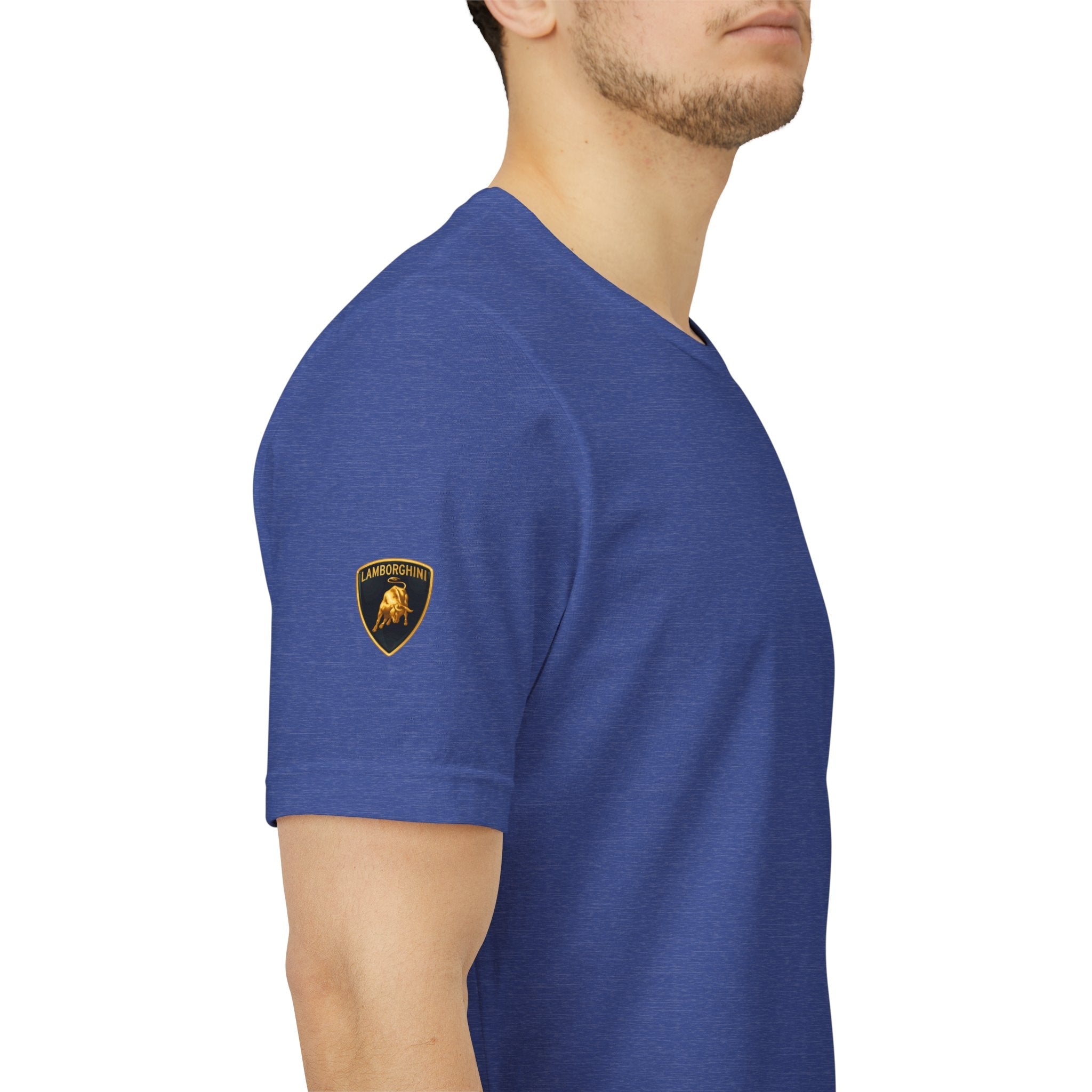 Lamborghini Shield Logo Tee — White Short Sleeve Car Enthusiast T-Shirt - Etna Gift