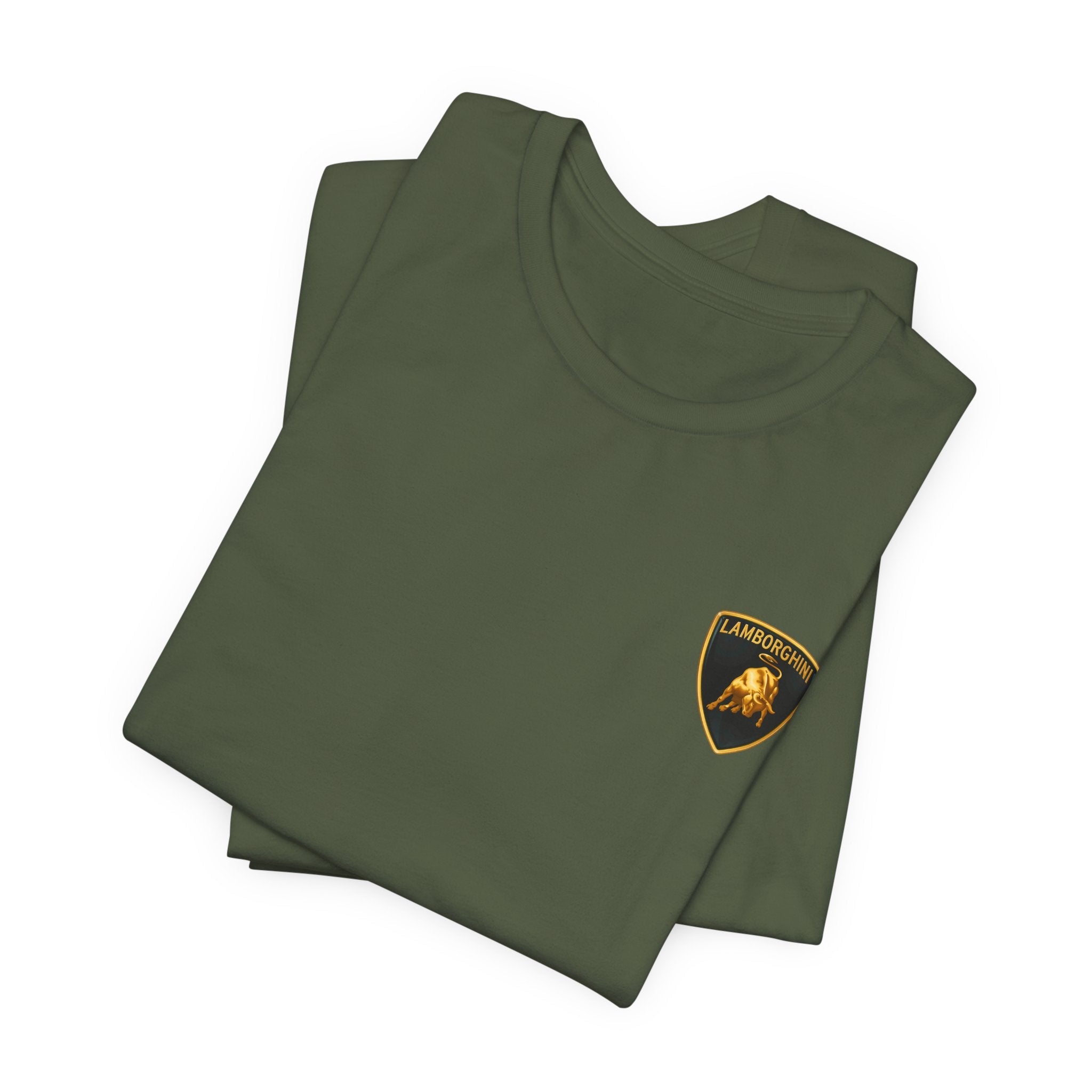 Lamborghini Shield Logo Tee — White Short Sleeve Car Enthusiast T-Shirt - Etna Gift