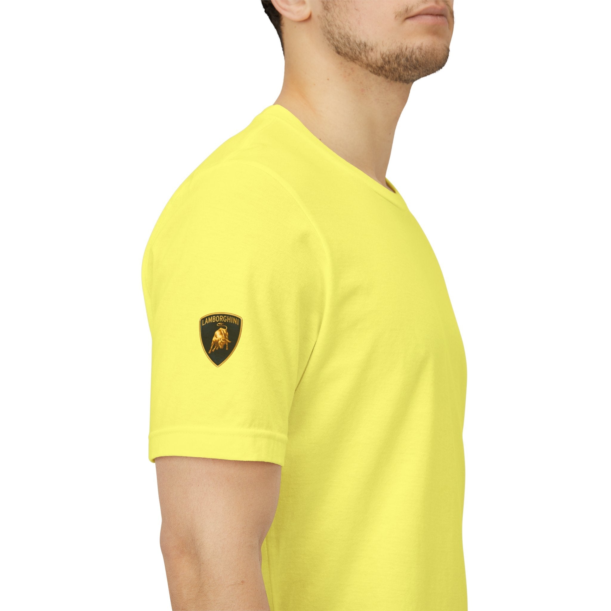 Lamborghini Shield Logo Tee — White Short Sleeve Car Enthusiast T-Shirt - Etna Gift
