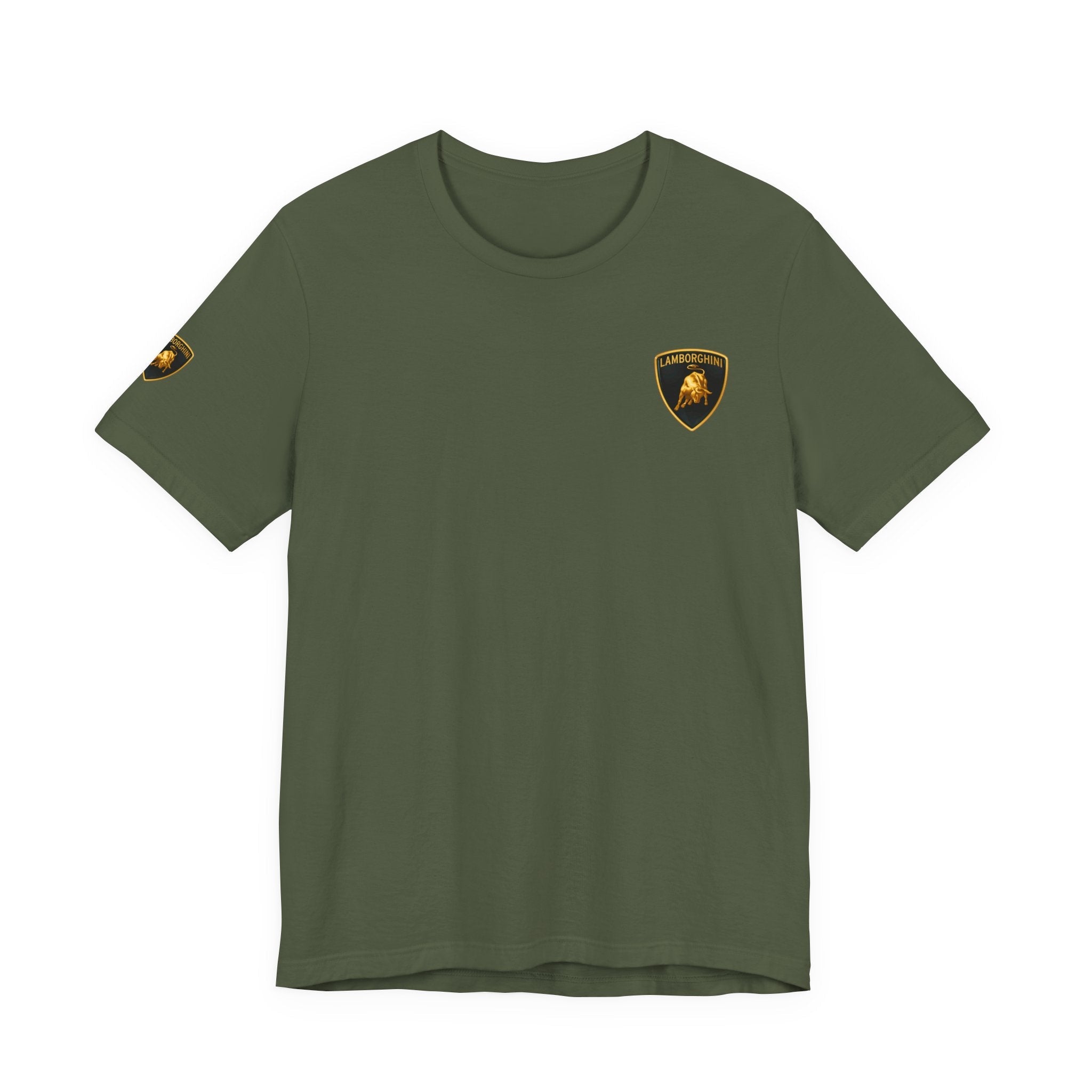 Lamborghini Shield Logo Tee — White Short Sleeve Car Enthusiast T-Shirt - Etna Gift