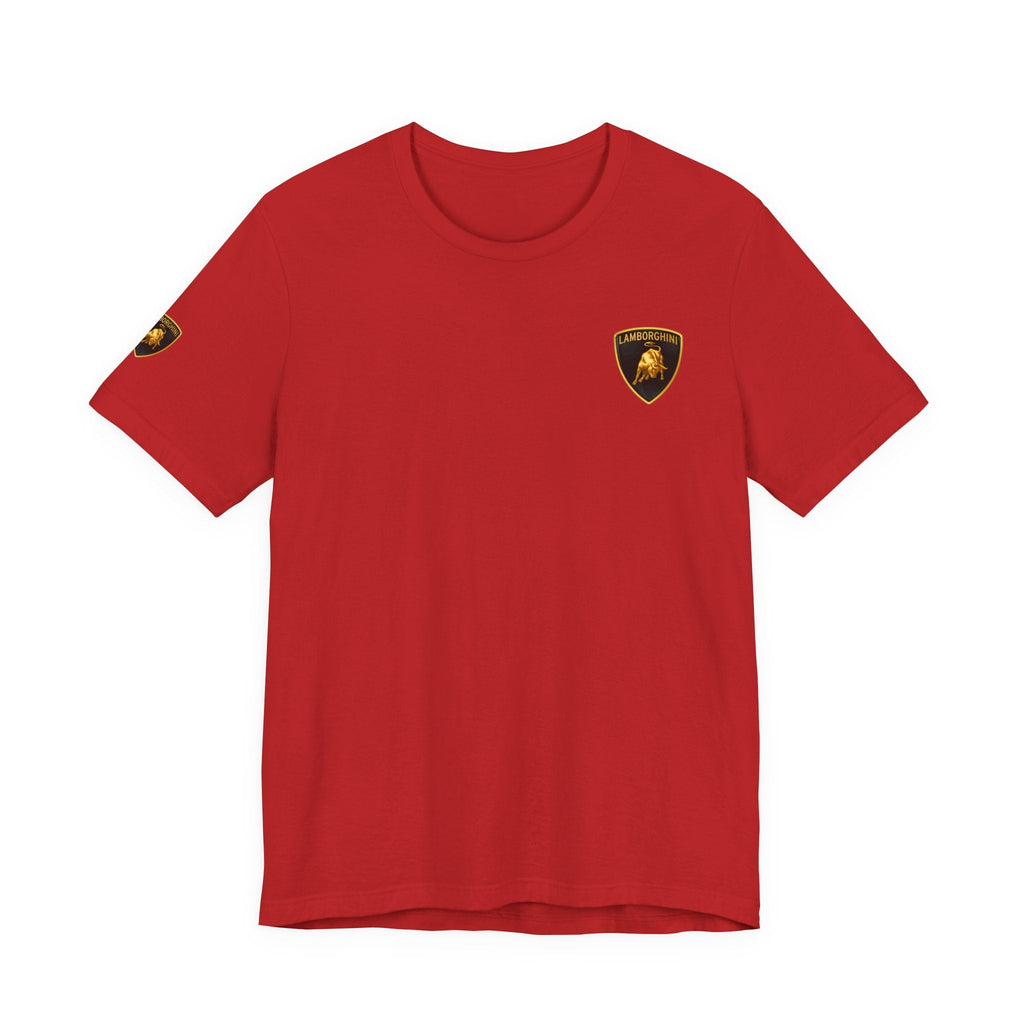 Lamborghini Shield Logo Tee — White Short Sleeve Car Enthusiast T-Shirt - Etna Gift