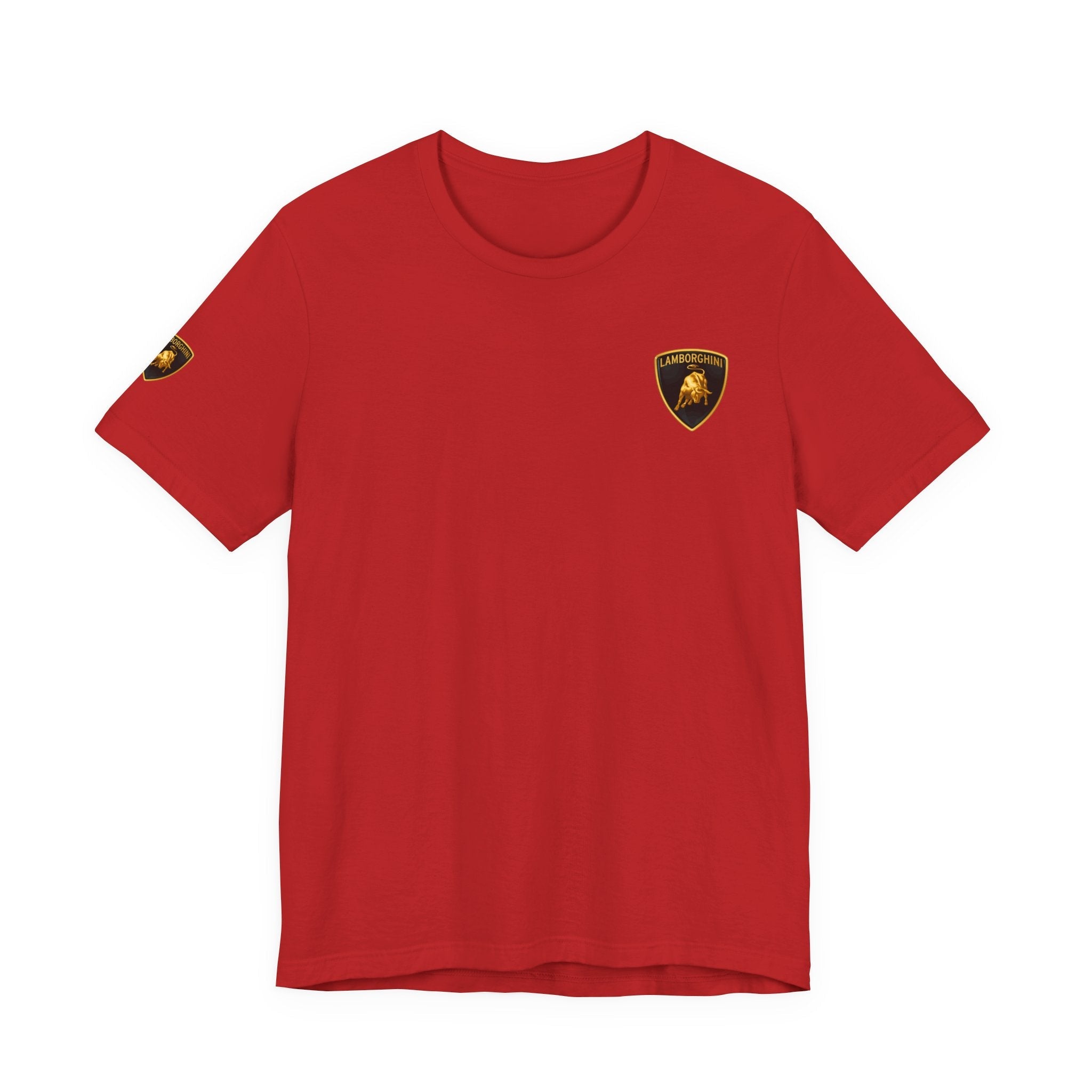 Lamborghini Shield Logo Tee — White Short Sleeve Car Enthusiast T-Shirt - Etna Gift