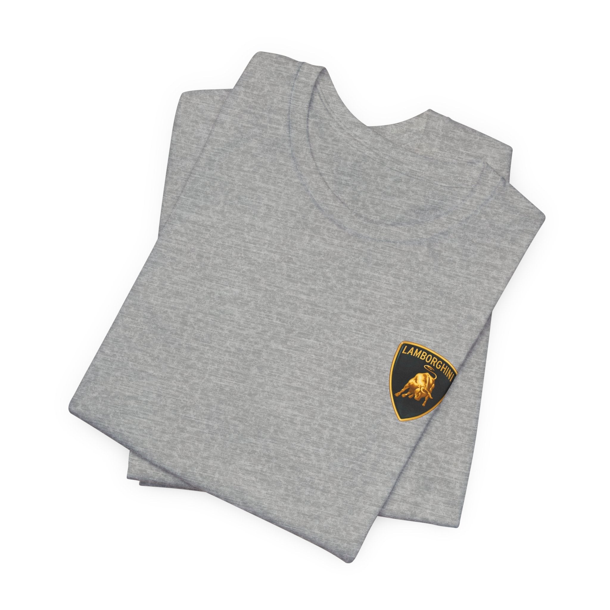 Lamborghini Shield Logo Tee — White Short Sleeve Car Enthusiast T-Shirt - Etna Gift