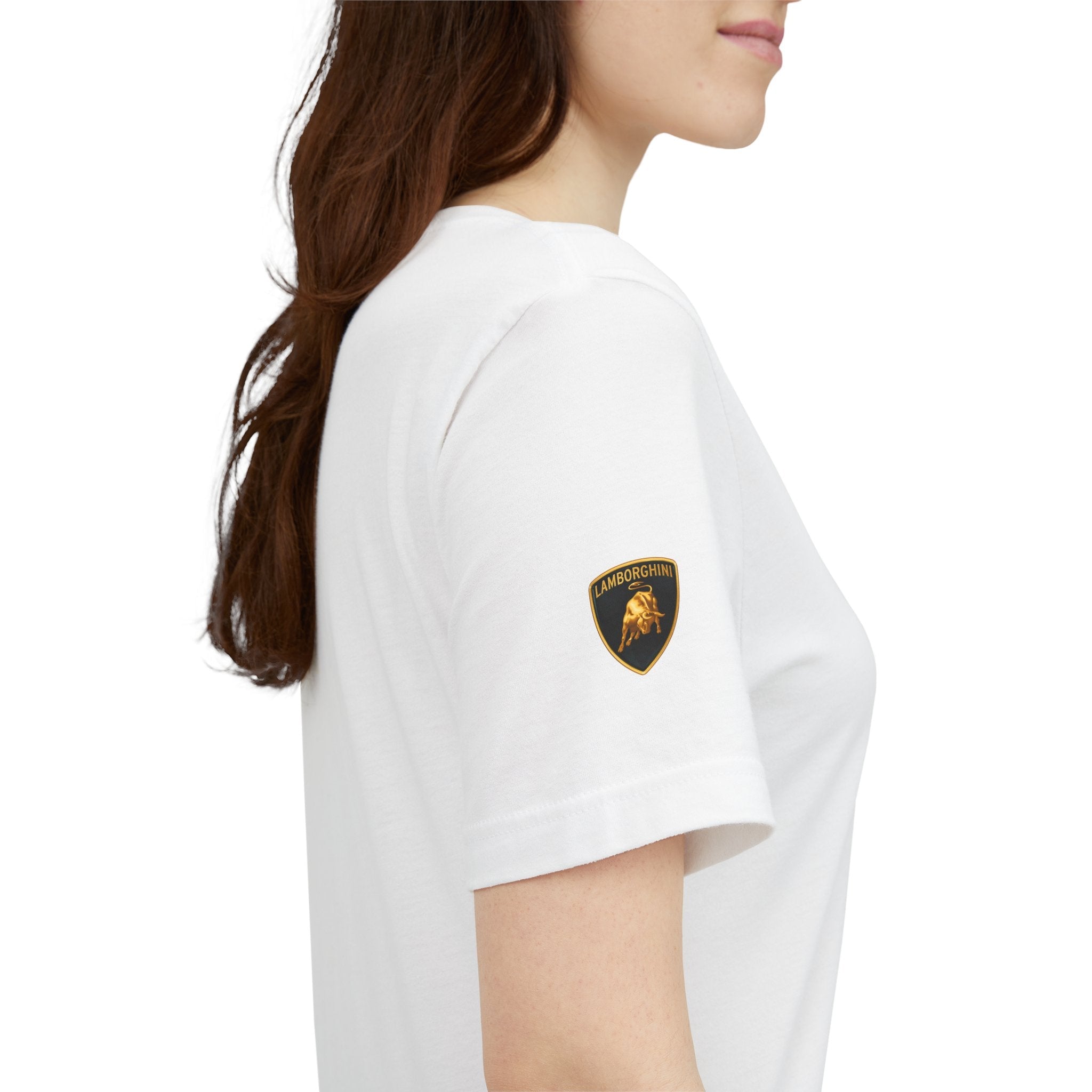 Lamborghini Shield Logo Tee — White Short Sleeve Car Enthusiast T-Shirt - Etna Gift