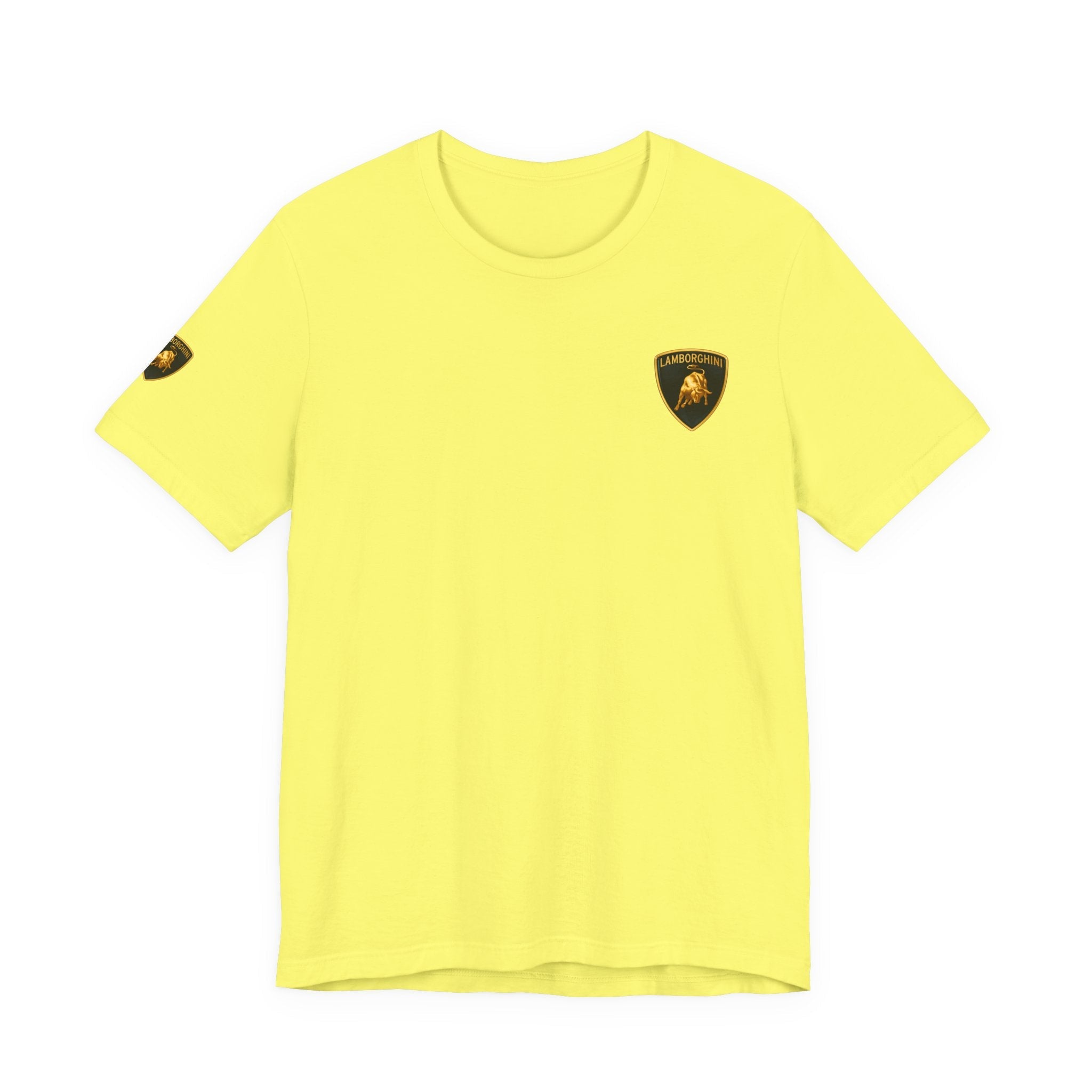Lamborghini Shield Logo Tee — White Short Sleeve Car Enthusiast T-Shirt - Etna Gift