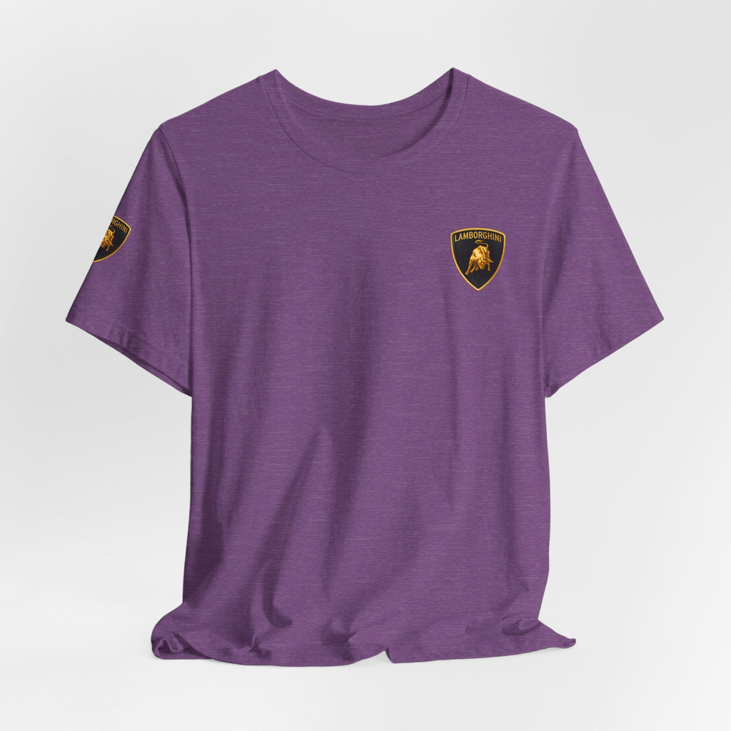 Lamborghini Shield Logo Tee — White Short Sleeve Car Enthusiast T-Shirt - Etna Gift