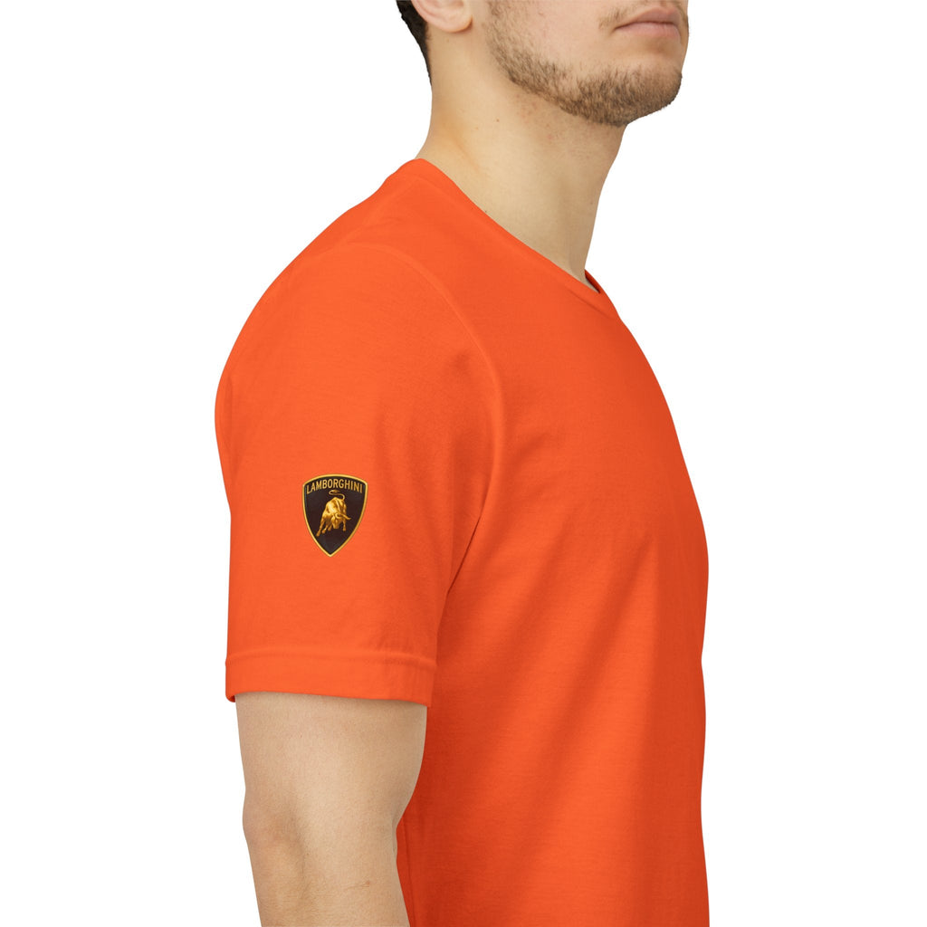 Lamborghini Shield Logo Tee — White Short Sleeve Car Enthusiast T-Shirt - Etna Gift
