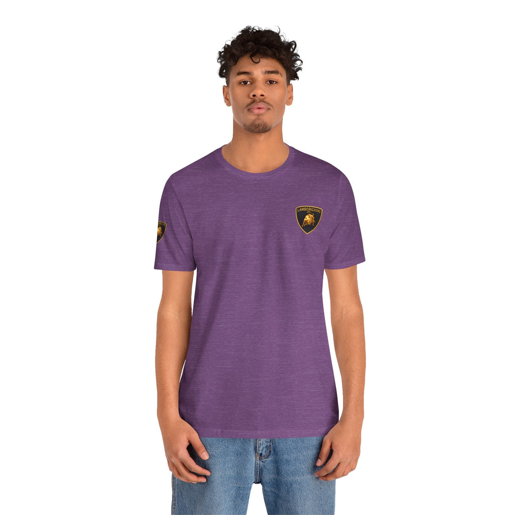 Lamborghini Shield Logo Tee — White Short Sleeve Car Enthusiast T-Shirt - Etna Gift