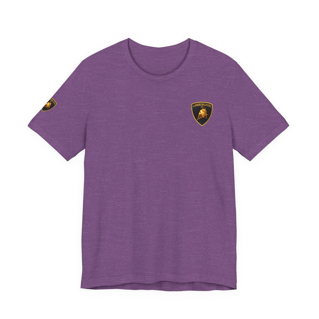 Lamborghini Shield Logo Tee — White Short Sleeve Car Enthusiast T-Shirt - Etna Gift