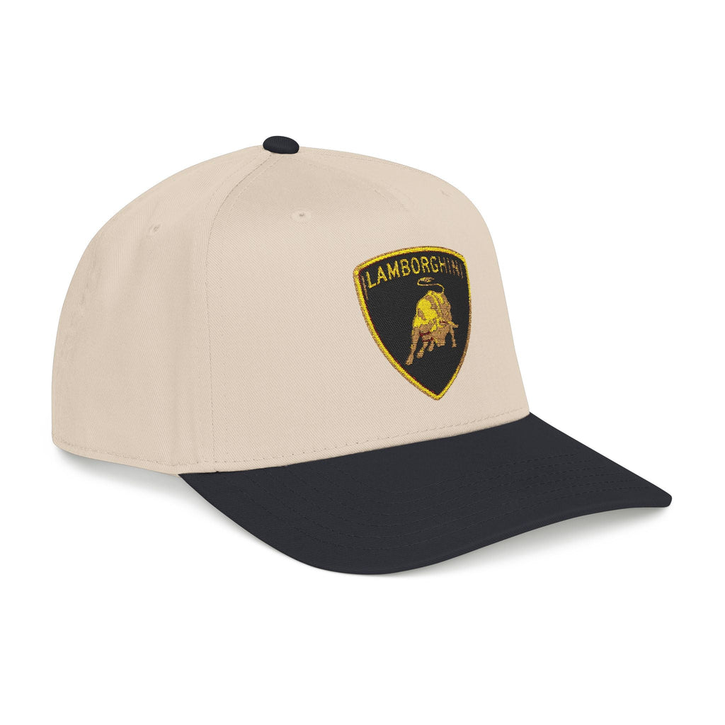 Lamborghini Shield Mid-Profile Baseball Cap — Luxury Logo Patch Hat - Etna Gift