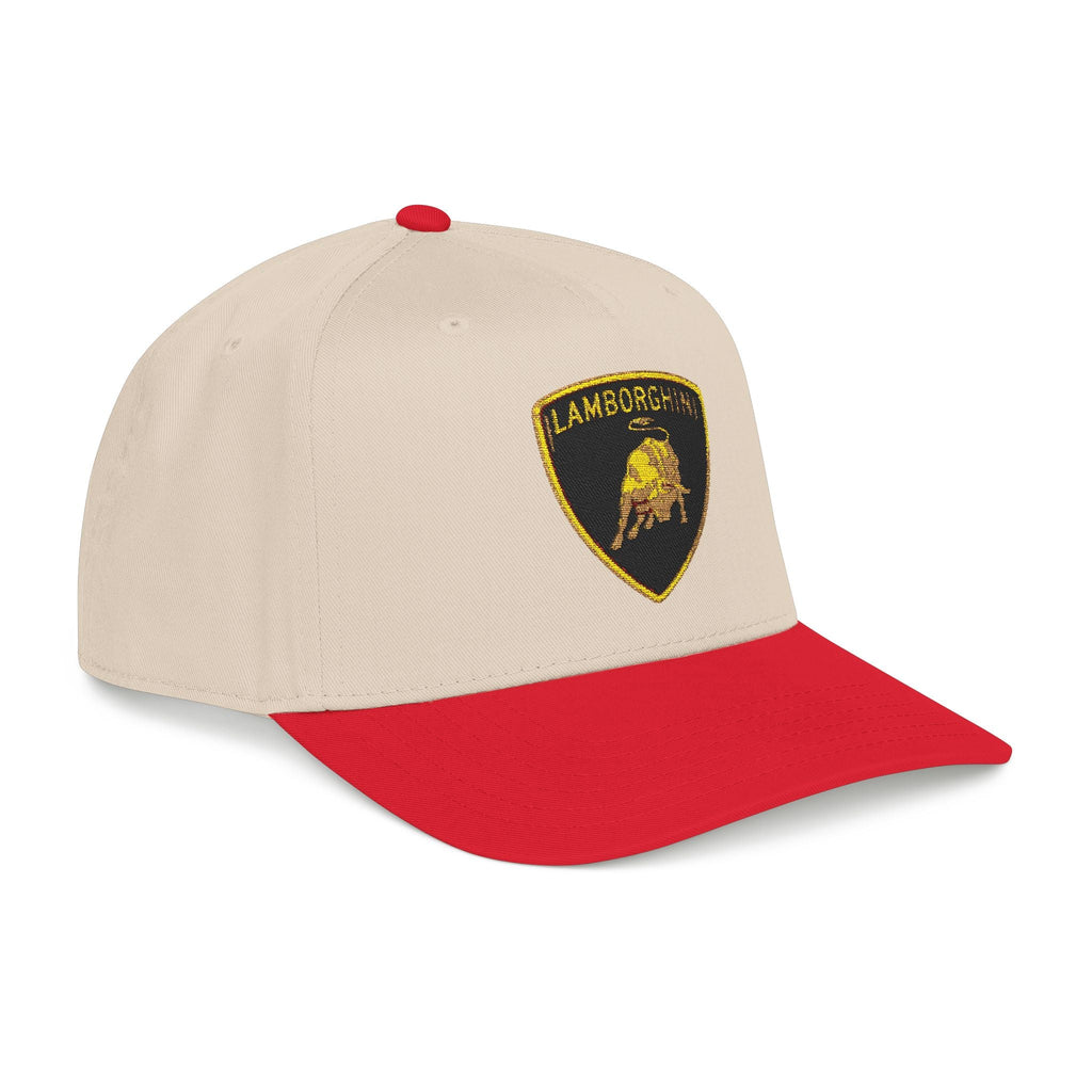 Lamborghini Shield Mid-Profile Baseball Cap — Luxury Logo Patch Hat - Etna Gift