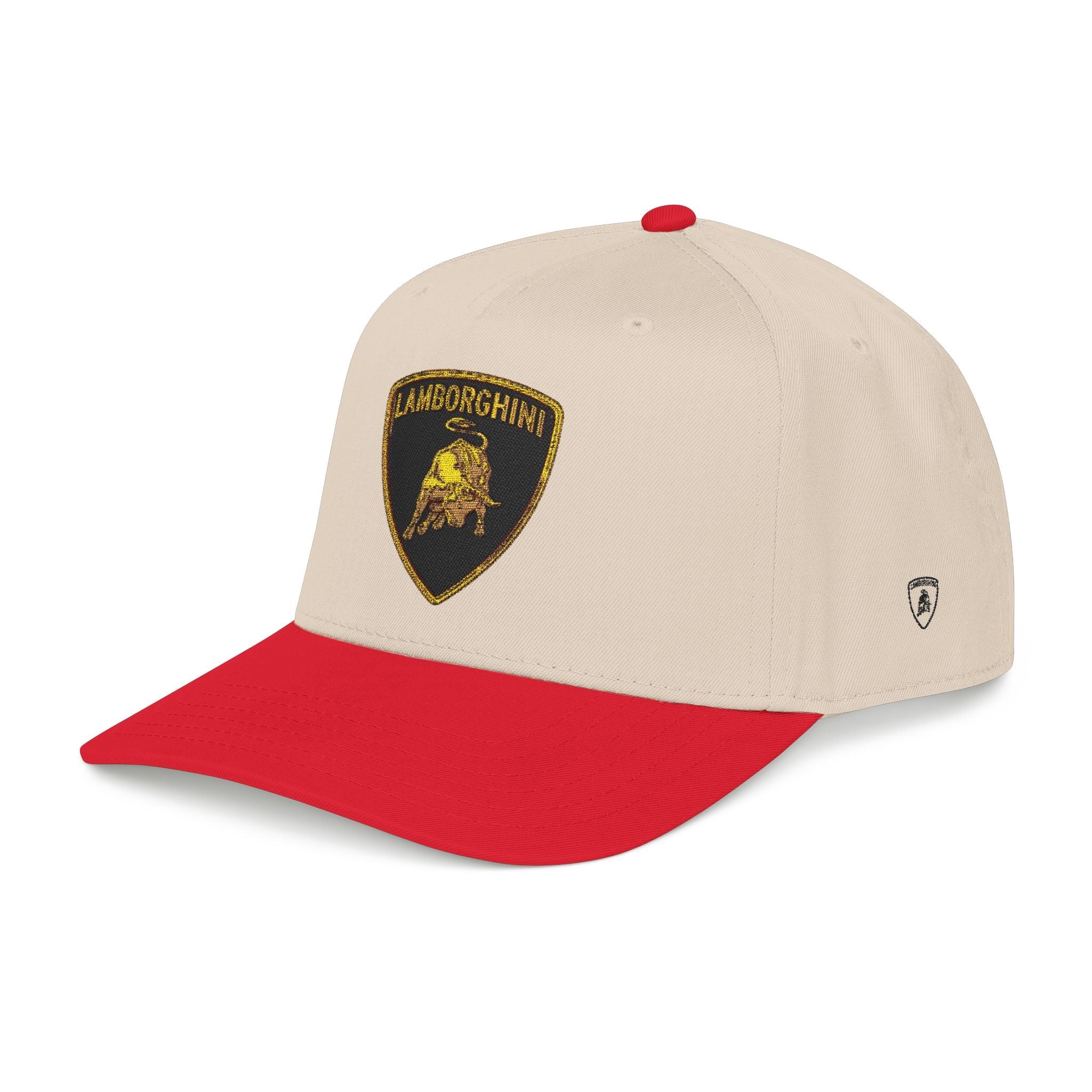 Lamborghini Shield Mid-Profile Baseball Cap — Luxury Logo Patch Hat - Etna Gift