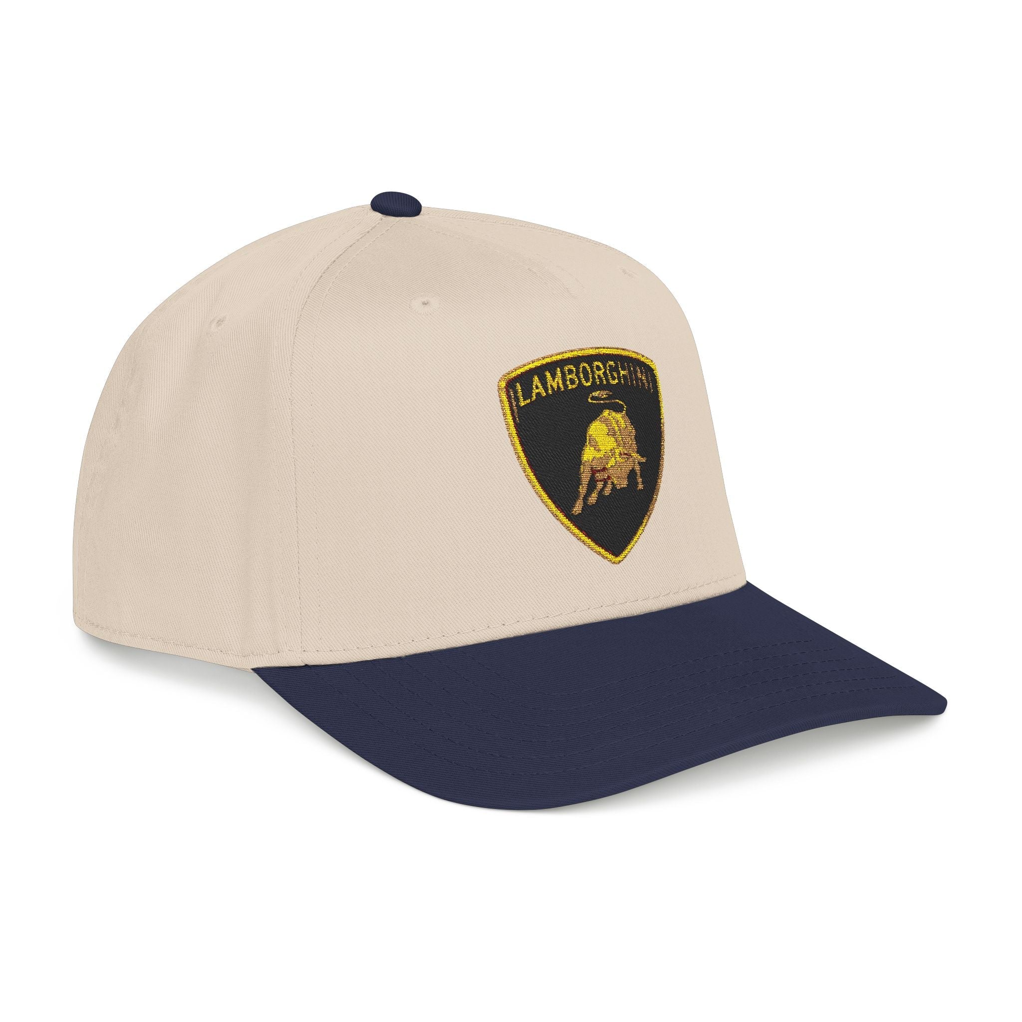 Lamborghini Shield Mid-Profile Baseball Cap — Luxury Logo Patch Hat - Etna Gift